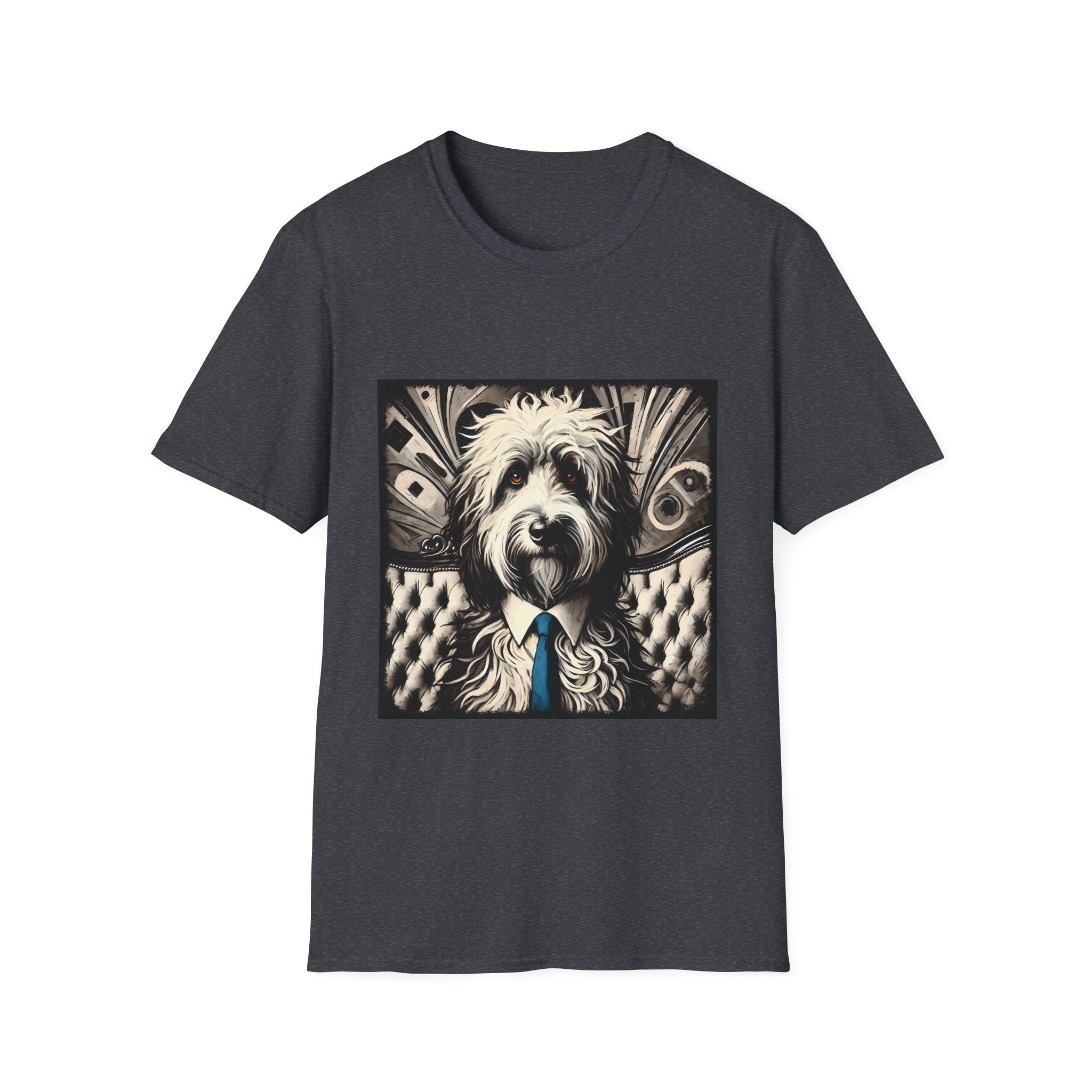 Sheepadoodle B&W Bold Eyes | Unisex Dog T-Shirt
