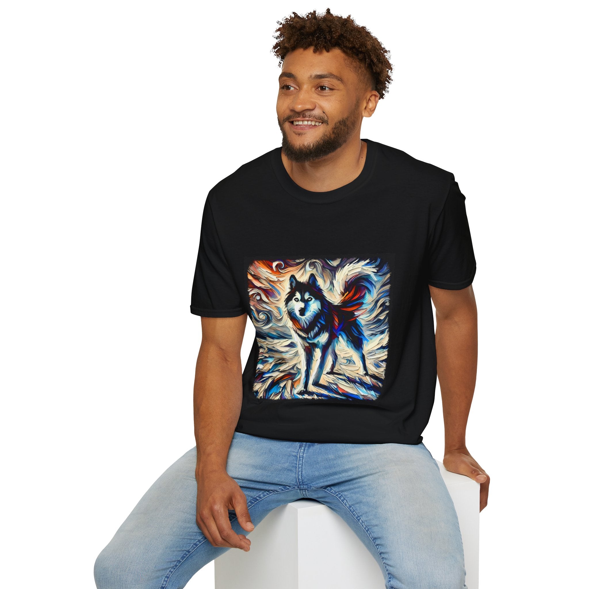 Siberian Husky Vivid Dream Swirl | Unisex Dog T-Shirt