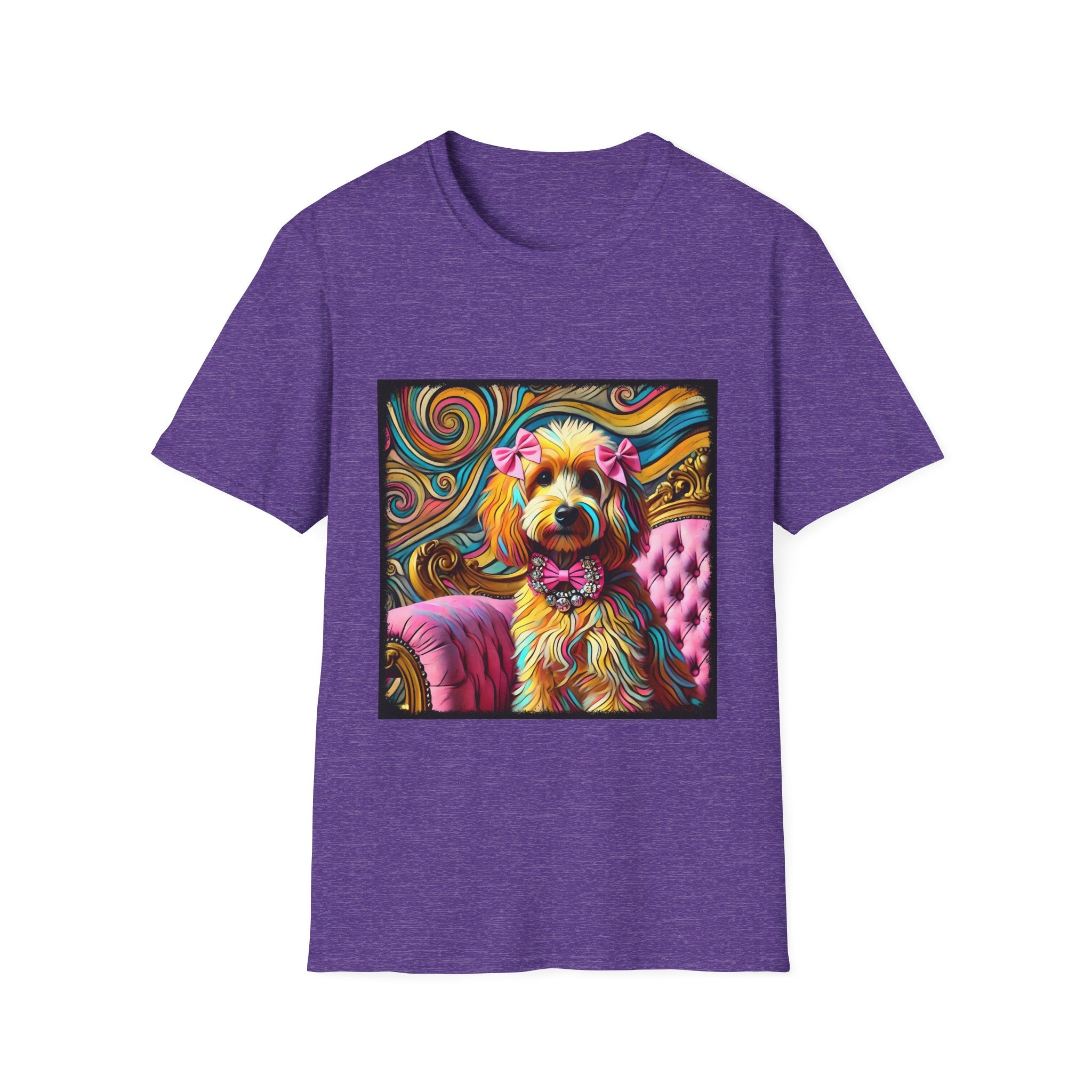 Goldendoodle Pink Diamond Bow Swirl  | Unisex Dog T-Shirt