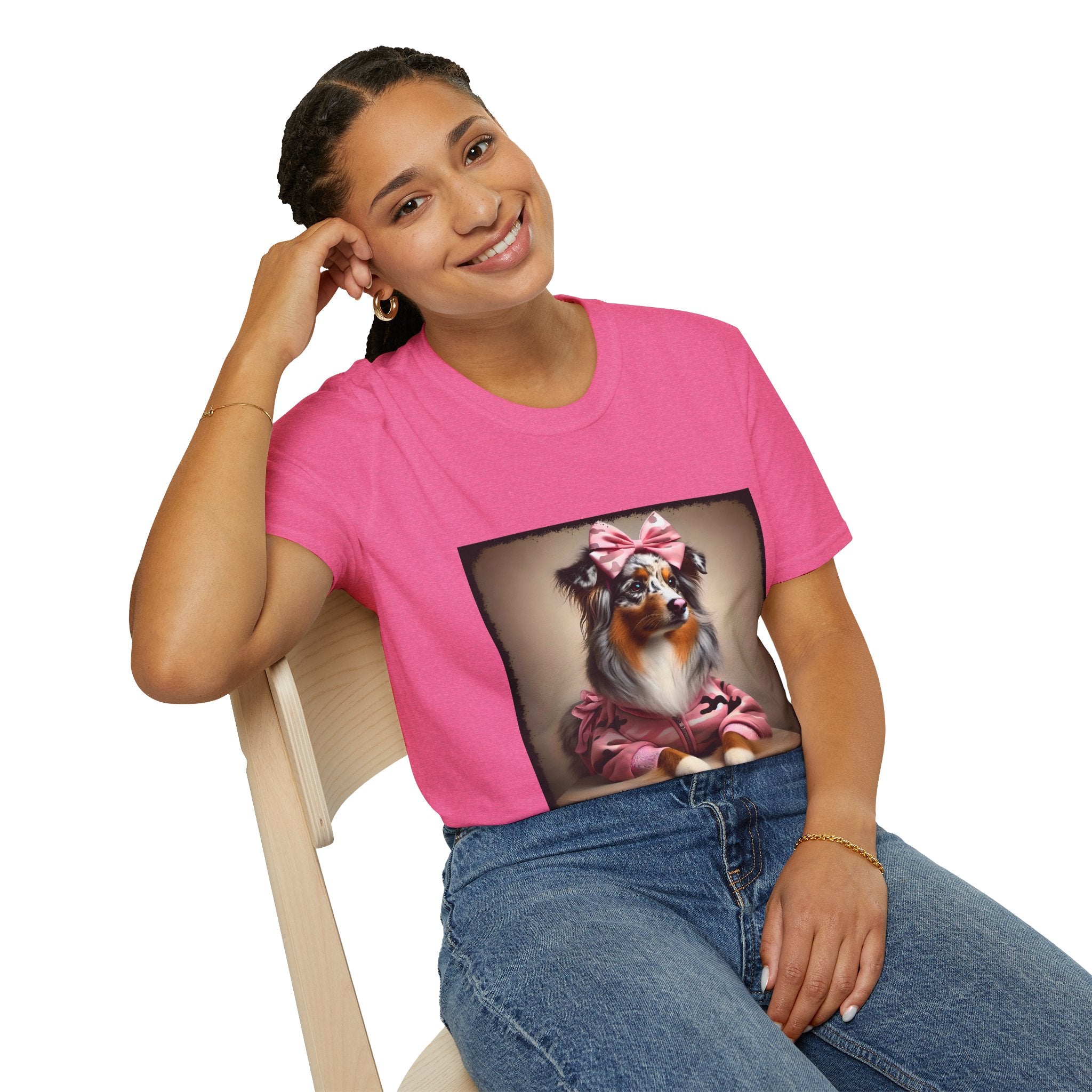 Australian Shepherd Camo Cutie | Unisex Dog T-Shirt