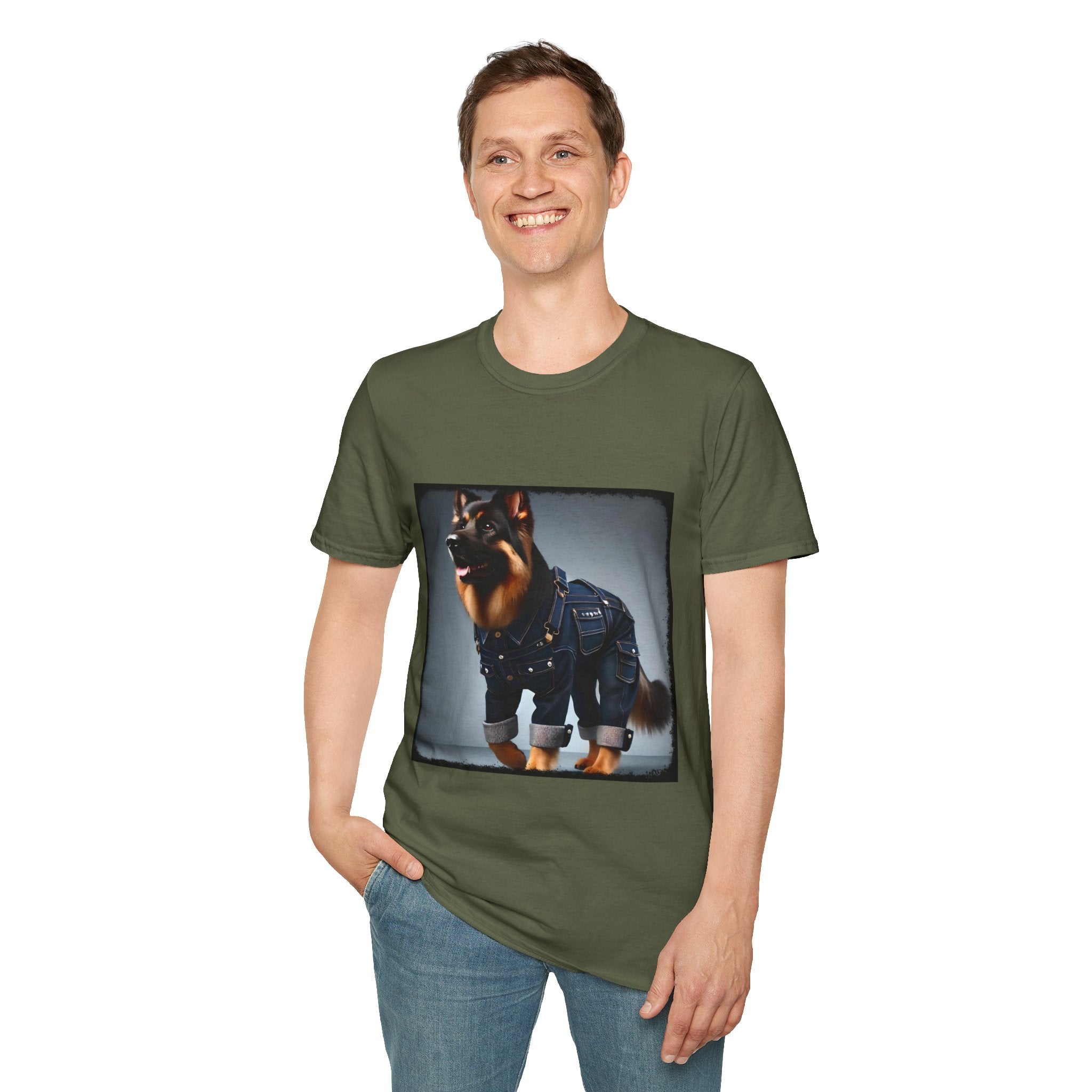 German Shepherd Denim Dream | Unisex Dog T-Shirt