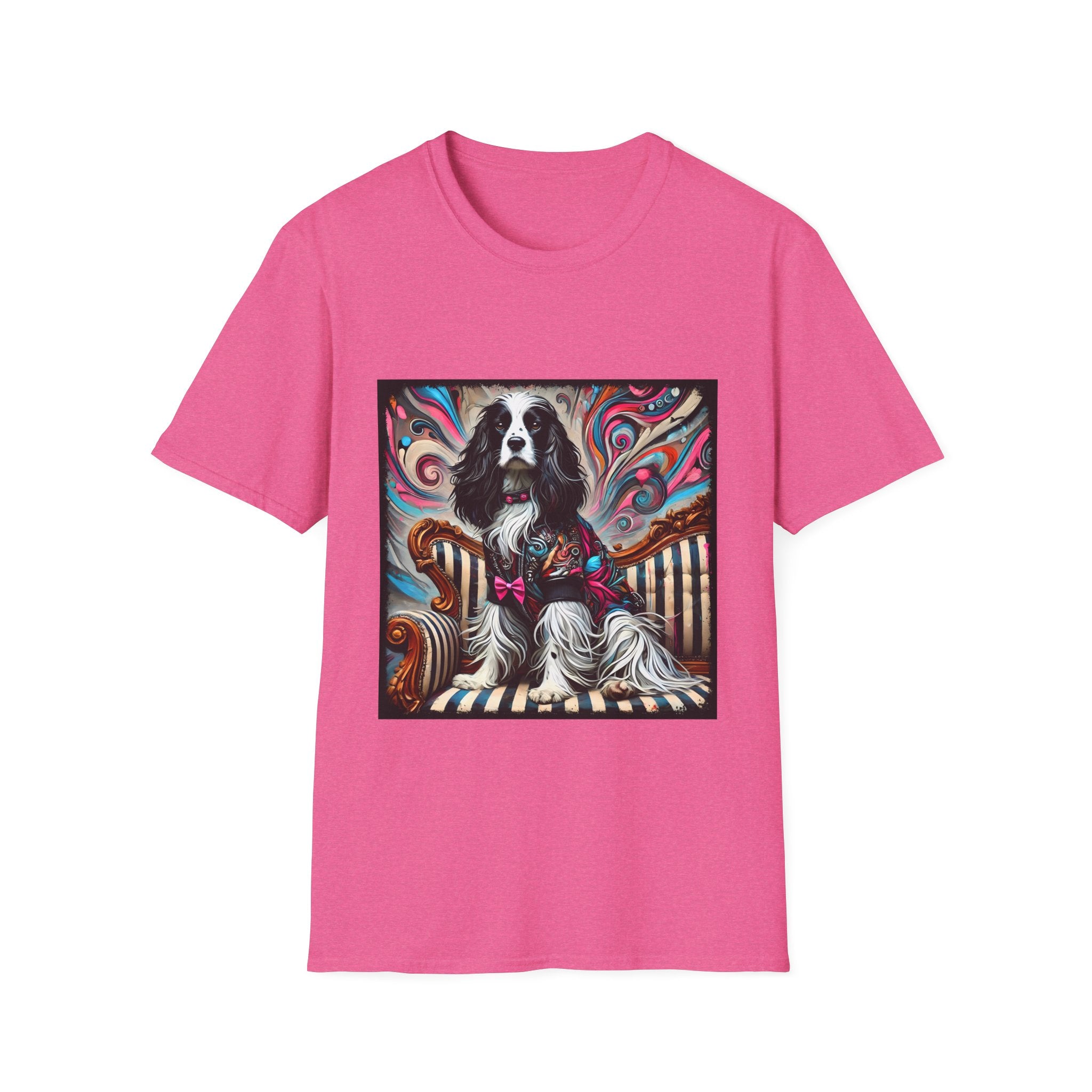 English Springer Spaniel Pink Rocker | Unisex Dog T-Shirt