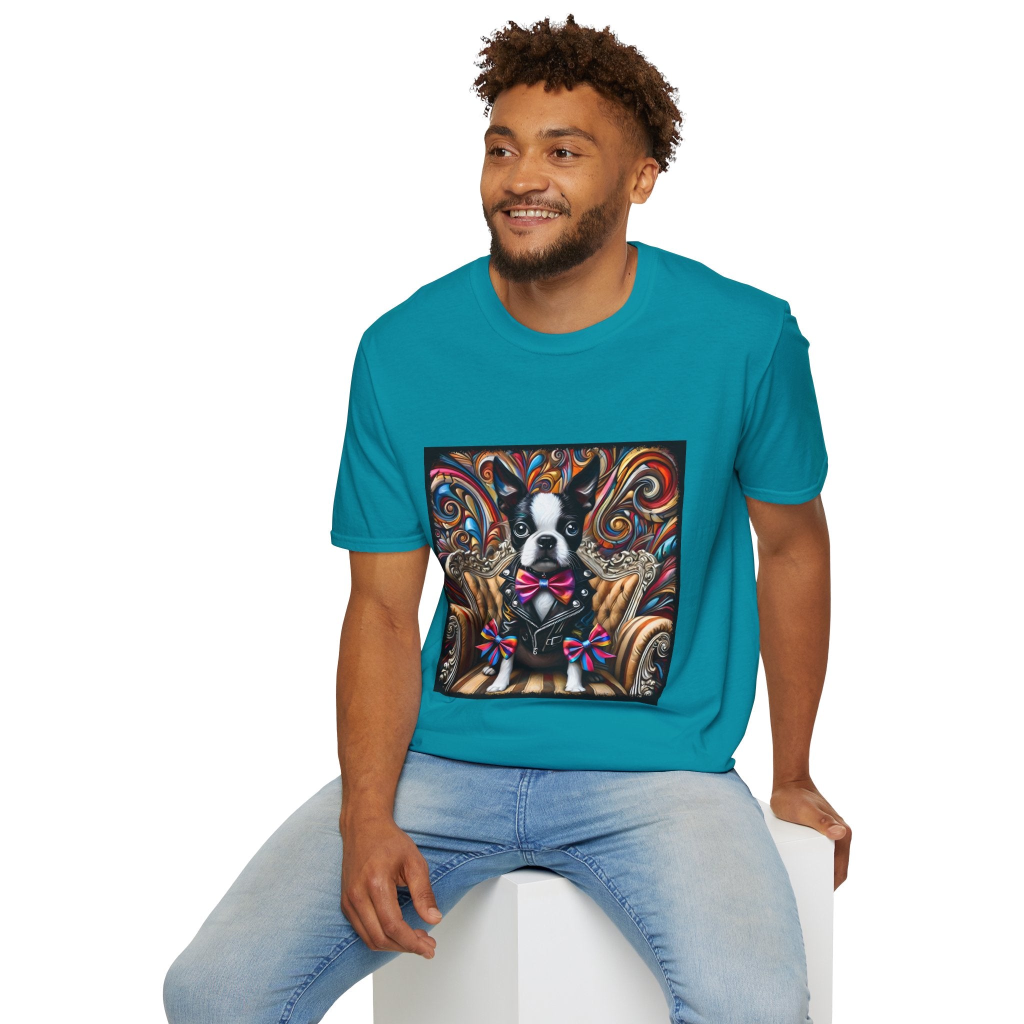 Boston Terrier Bold Rocker | Unisex Dog T-Shirt