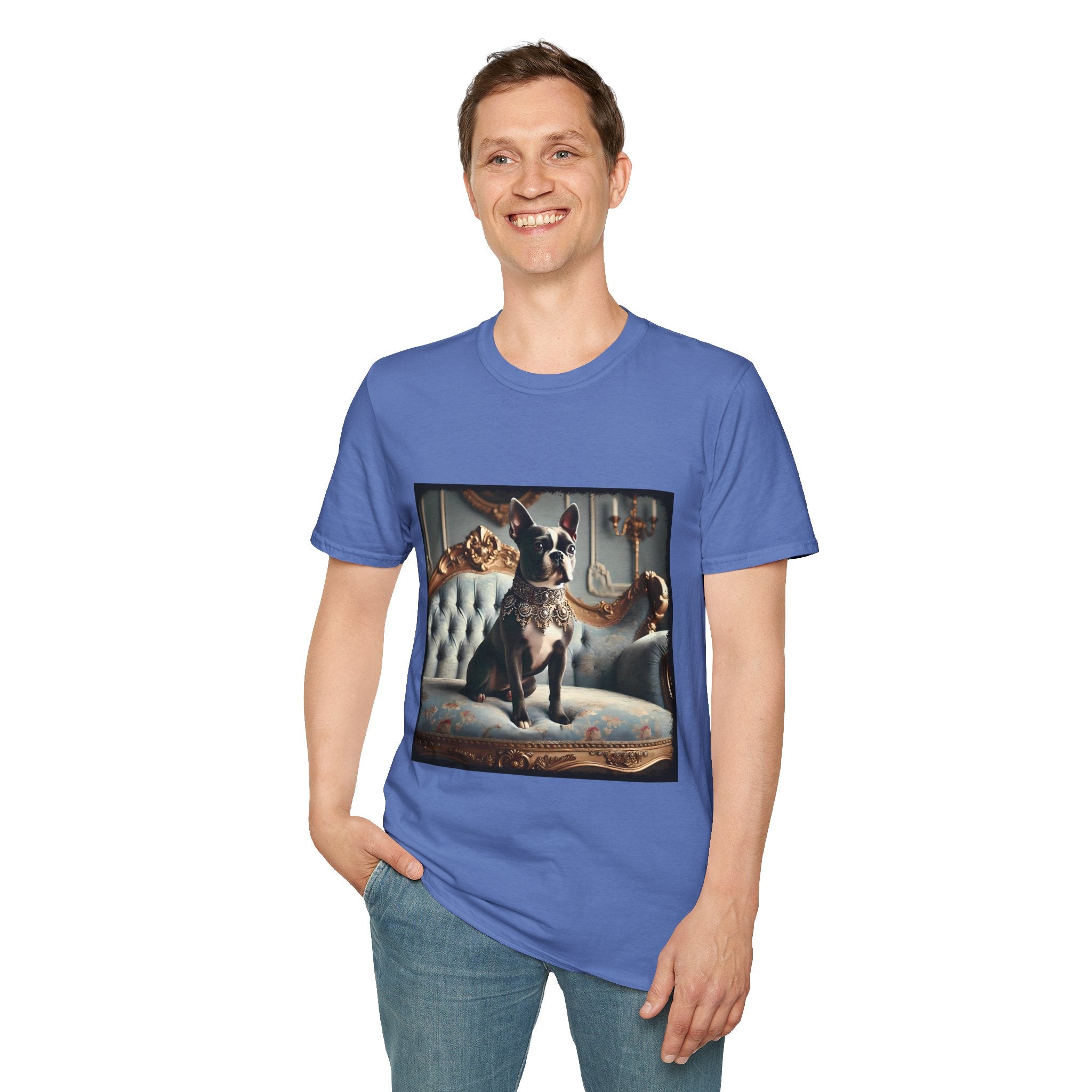 Boston Terrier Blue Royalty | Unisex Dog T-Shirt