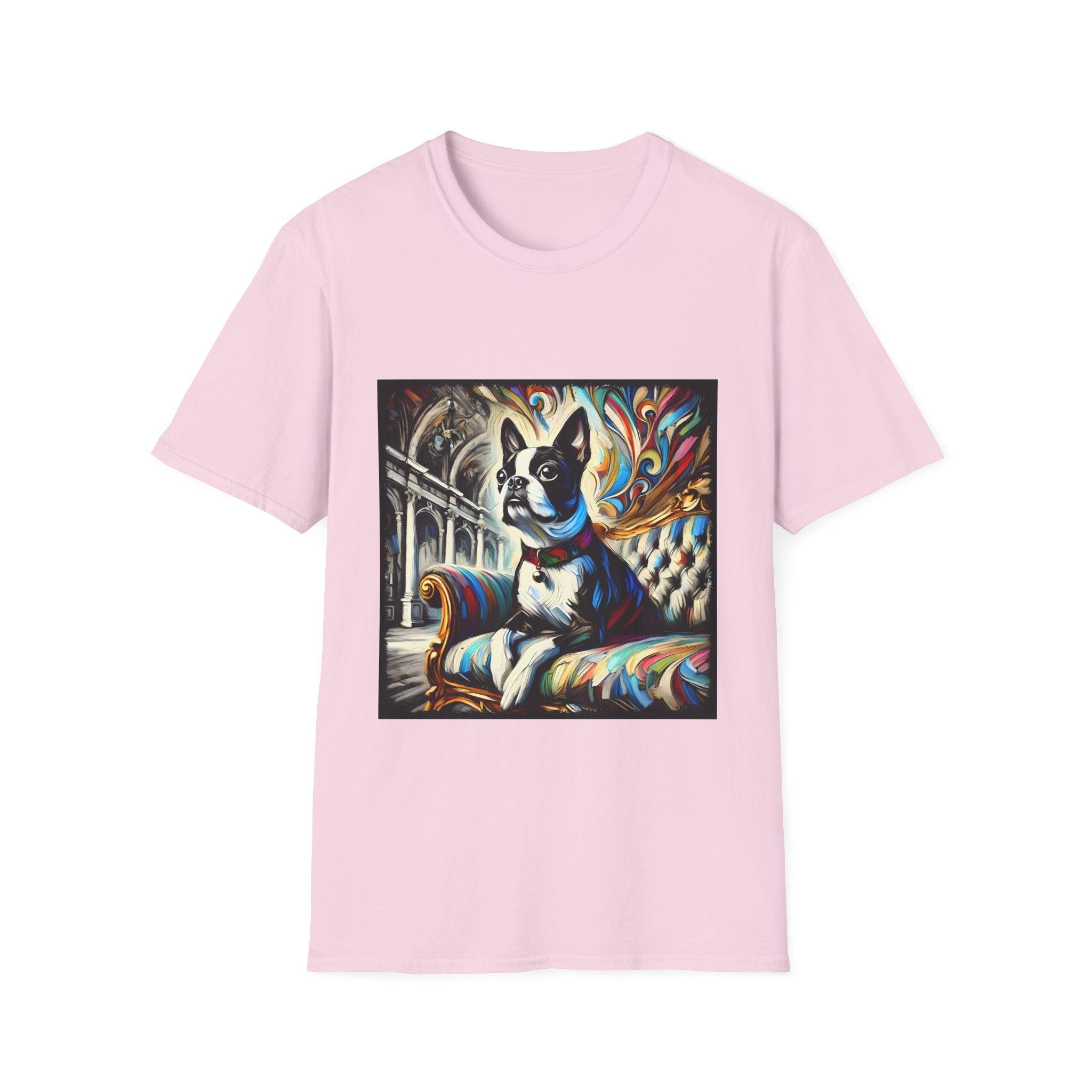 Boston Terrier Bold Swirl | Unisex Dog T-Shirt