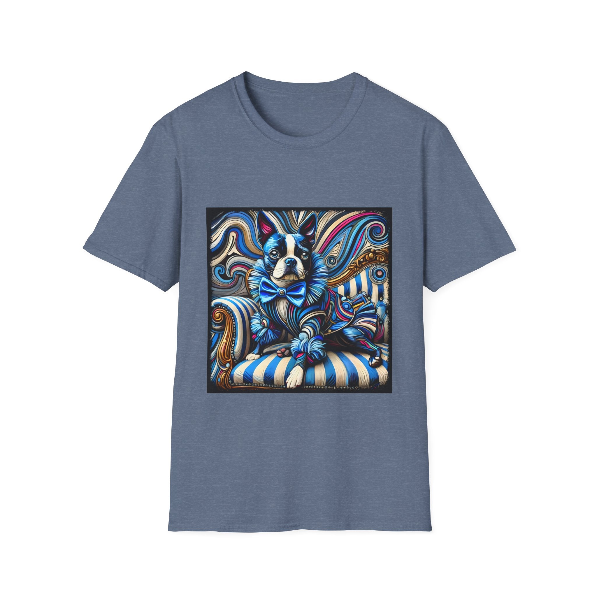 Boston Terrier Blue Rocker | Unisex Dog T-Shirt