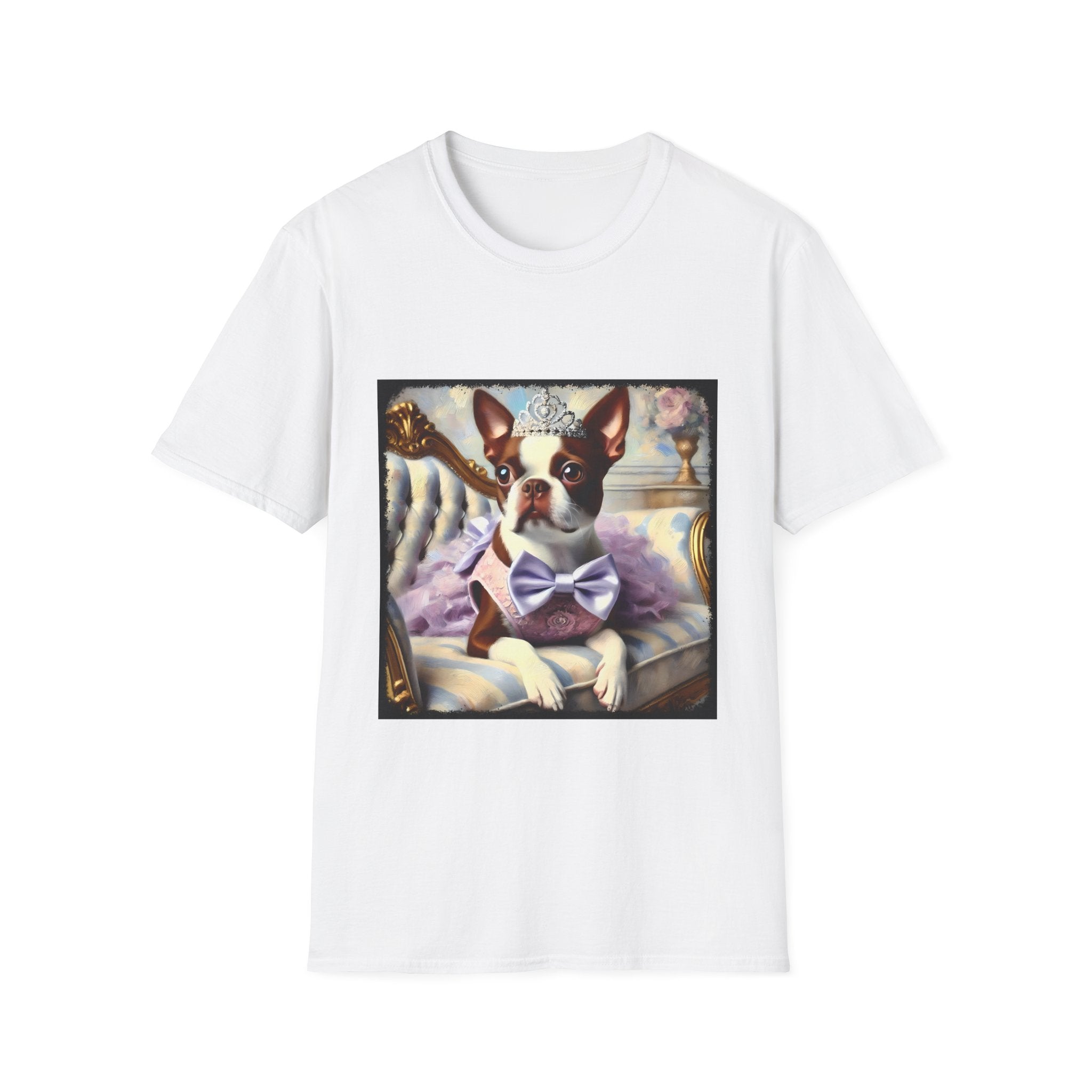 Boston Terrier Purple Princess Classic | Unisex Dog T-Shirt