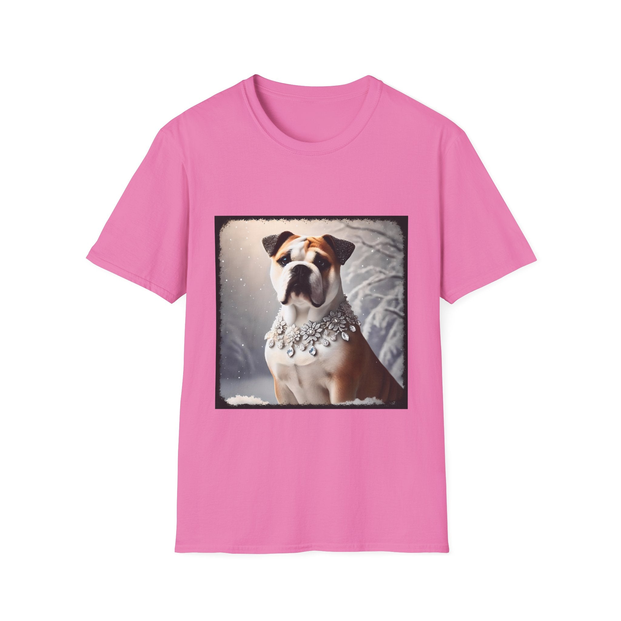 Bulldog Snow Princess Classic | Unisex Dog T-Shirt