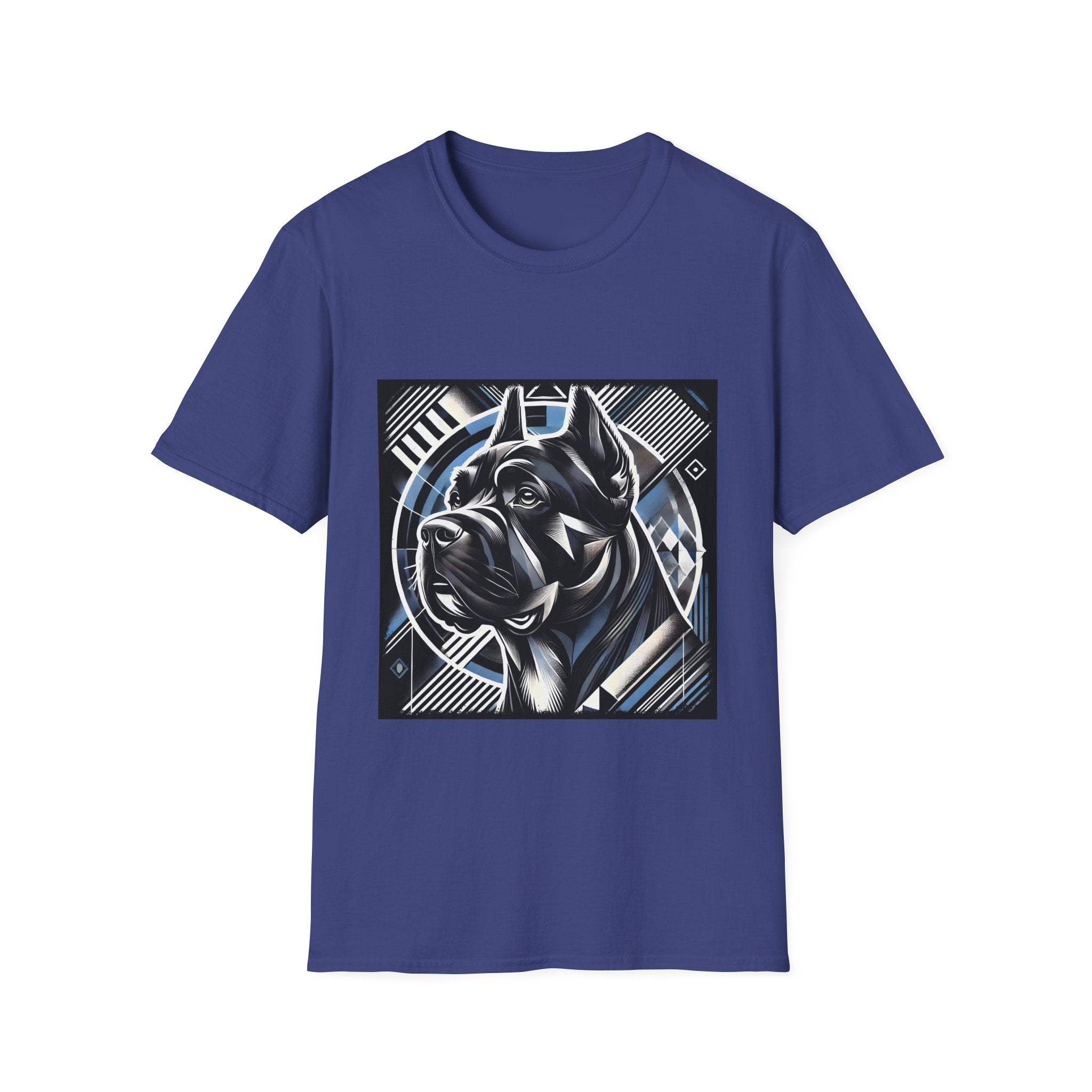 Cane Corso Blue and Black Geometric | Unisex Dog T-Shirt