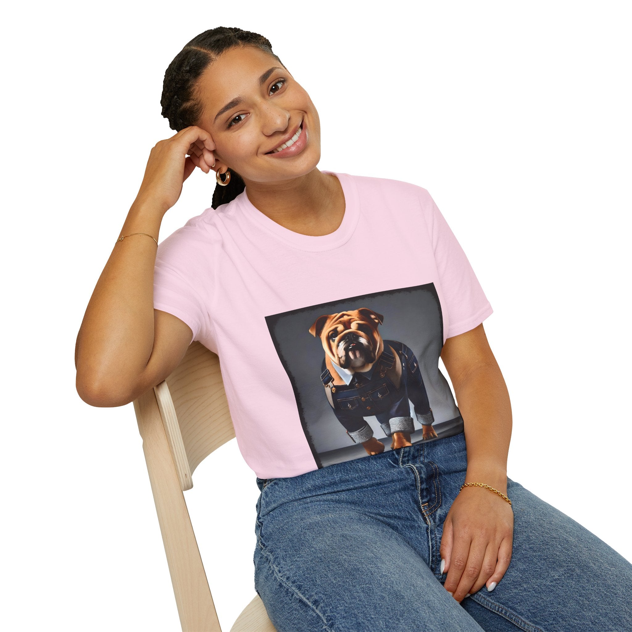 Bulldog Denim Dream | Unisex Dog T-Shirt