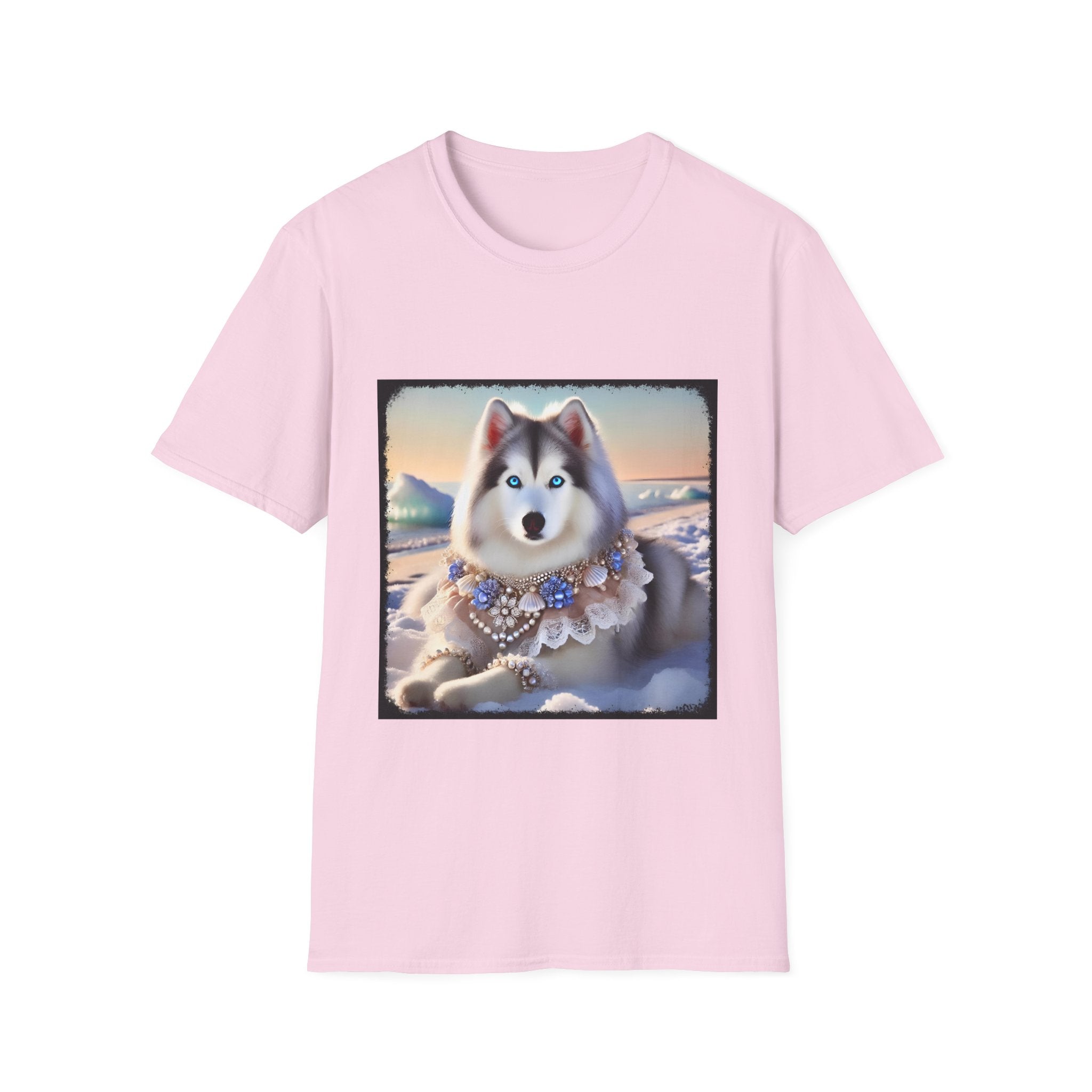 Siberian Husky Snow Princess cotton t-shirt