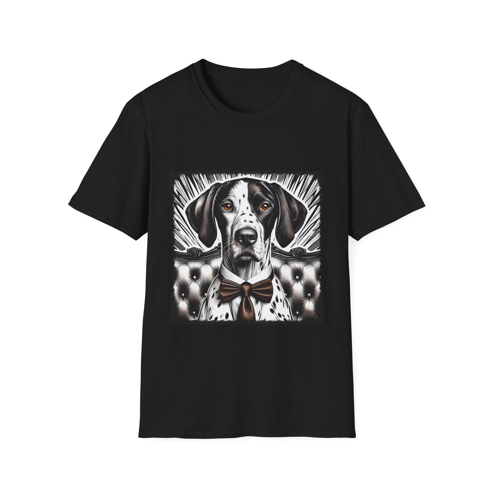 German Shorthaired Pointer B&W Bold Eyes  | Unisex Dog T-Shirt