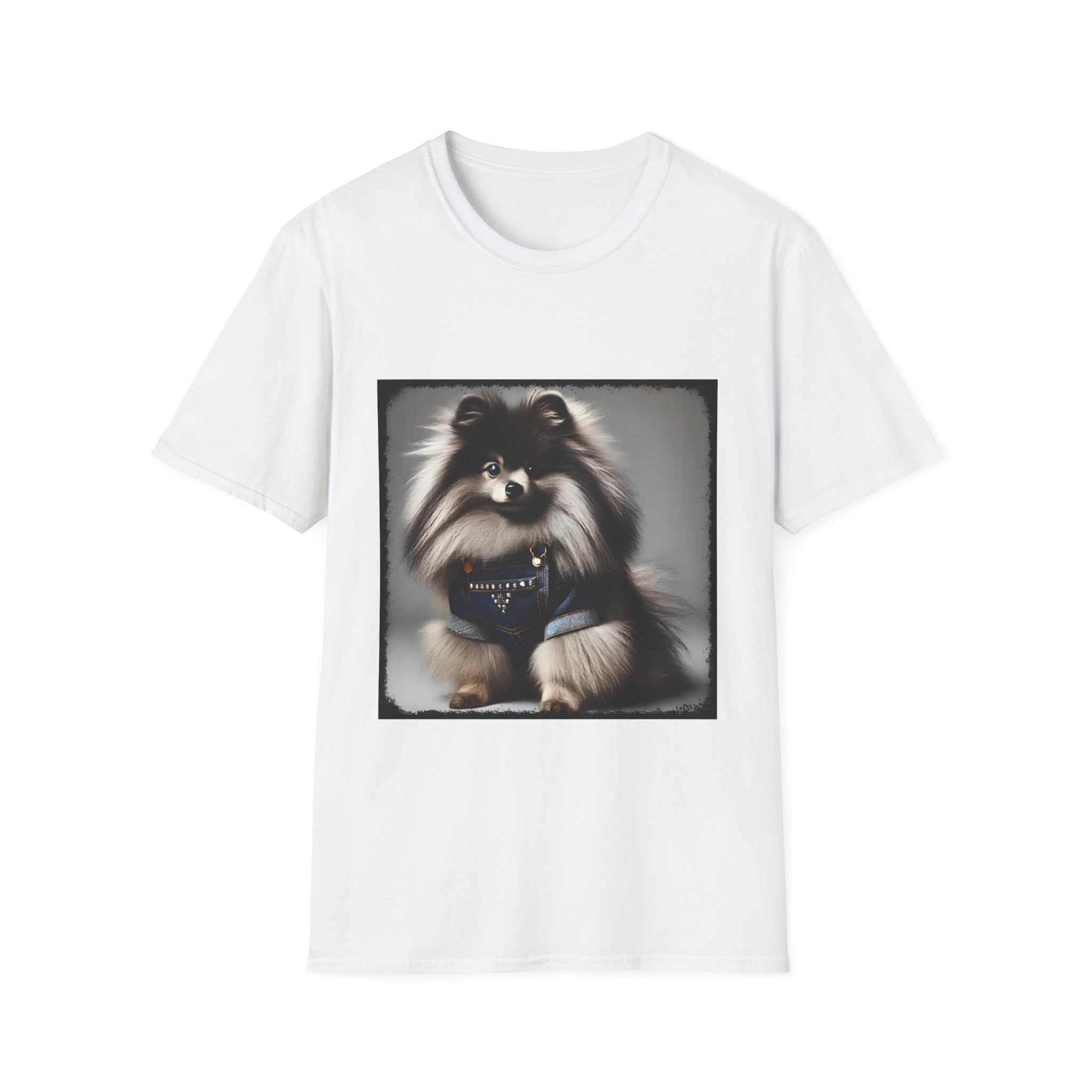 Pomeranian Denim Darling | Unisex Dog T-Shirt