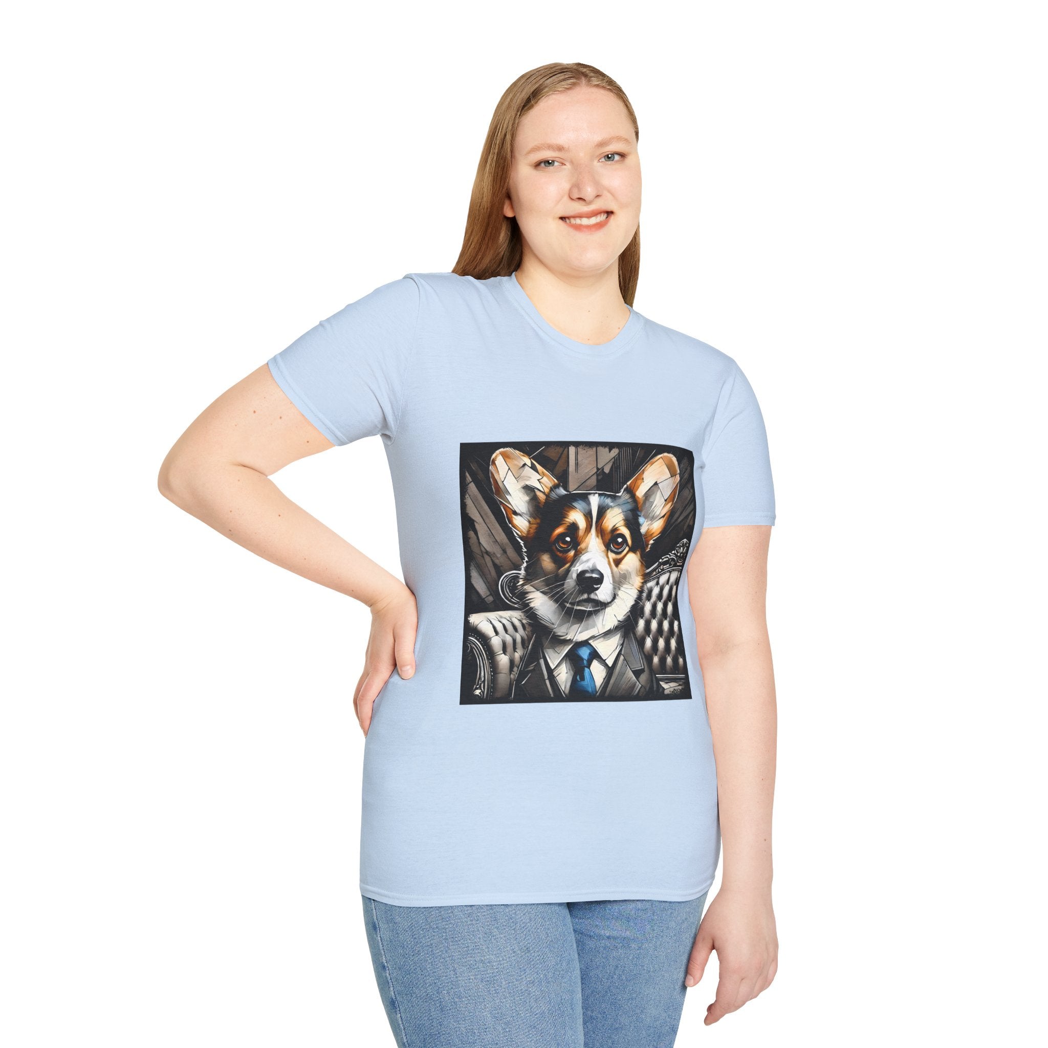 Pembroke Welsh Corgi B&W Bold Eyes | Unisex Dog T-Shirt