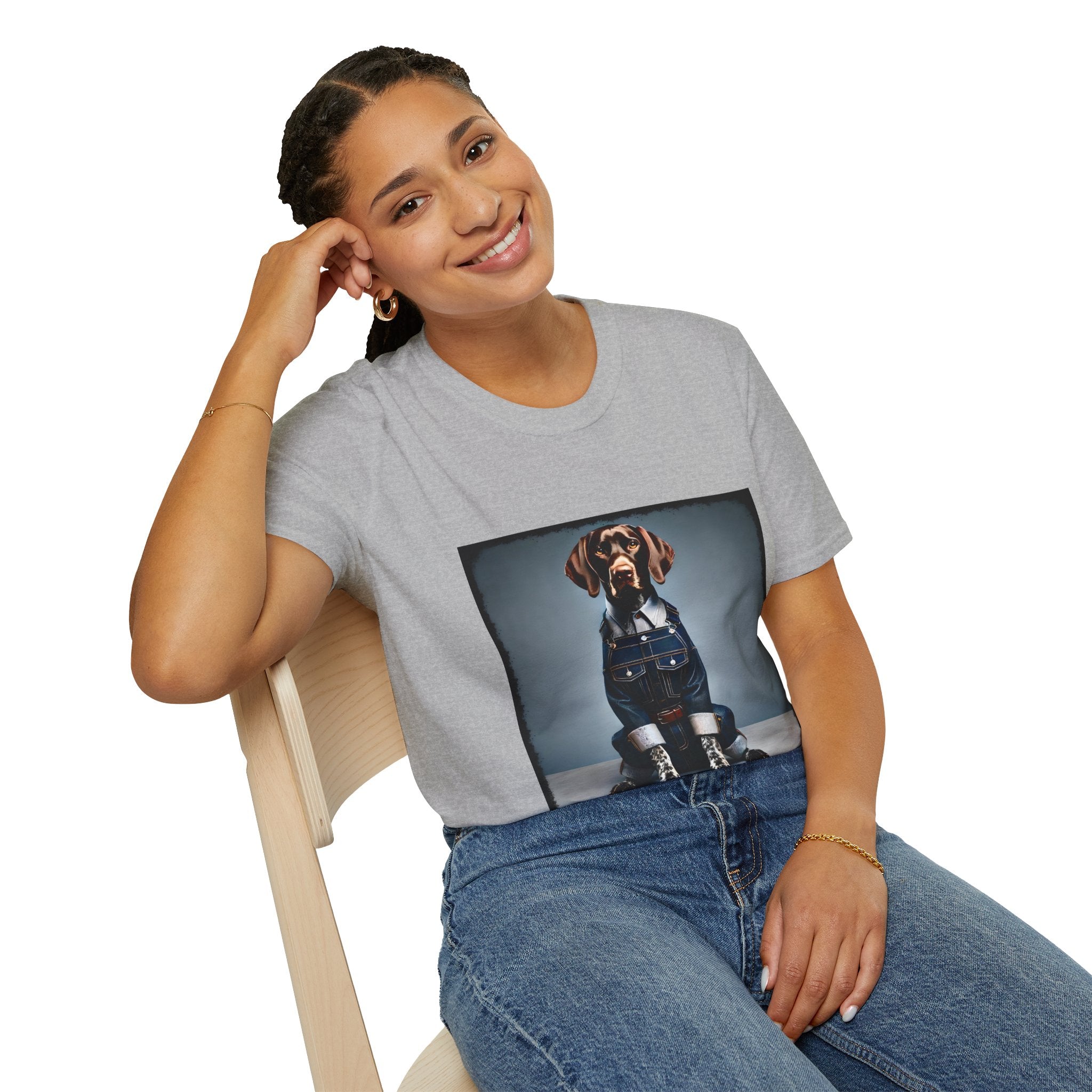 German Shorthaired Pointer Denim Dude | Unisex Dog T-Shirt