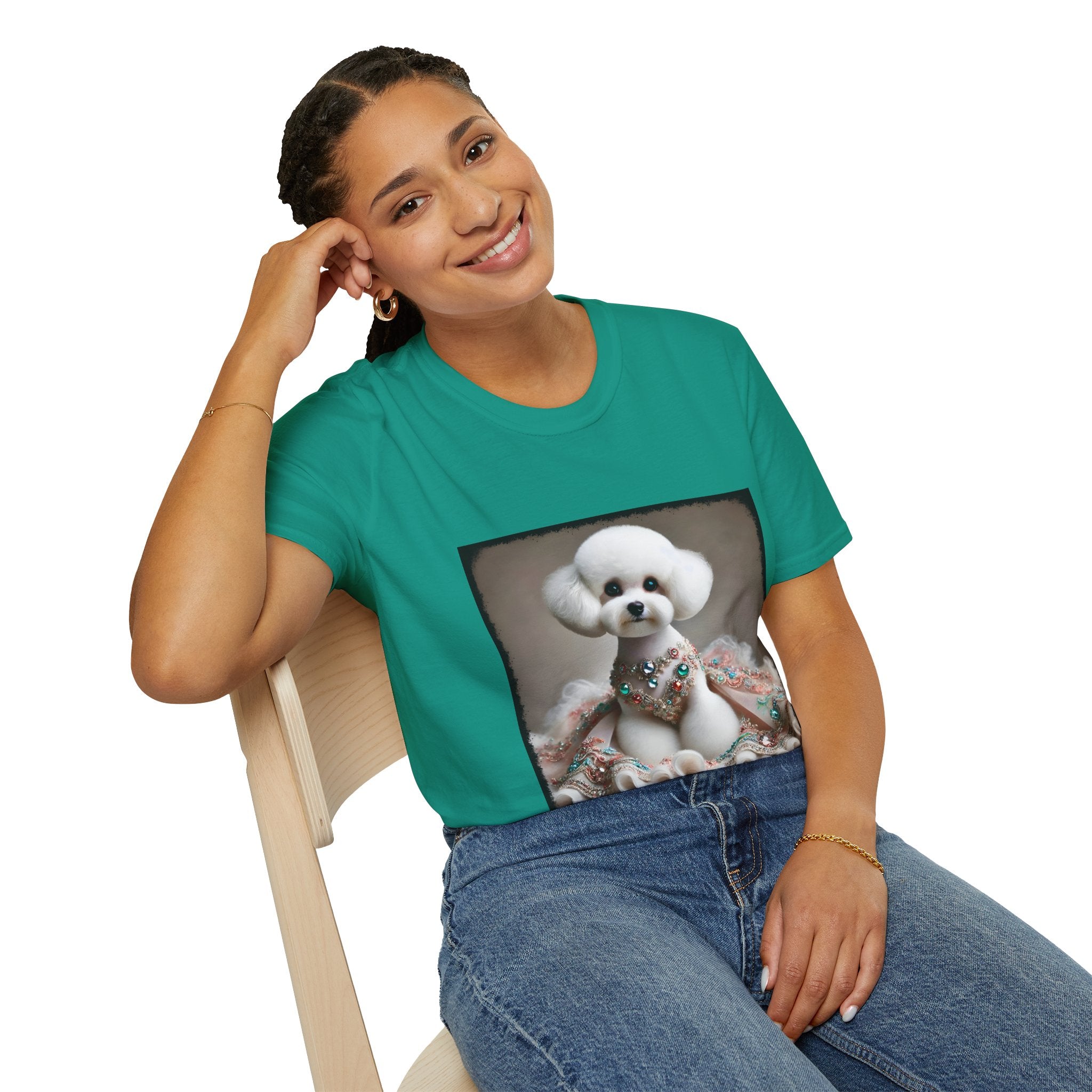 Bichon Frise Jeweled Beauty | Unisex Dog T-Shirt