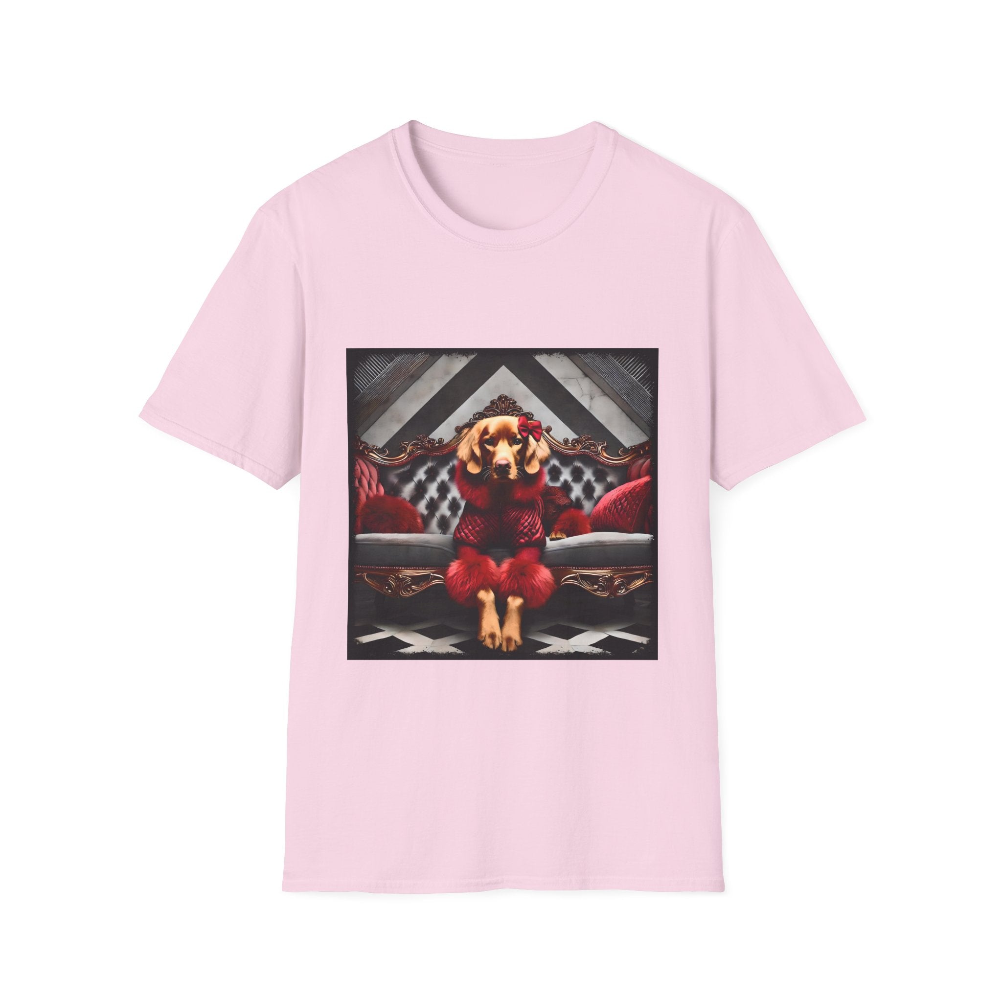 Golden Retriever Crimson Chic | Unisex Dog T-Shirt