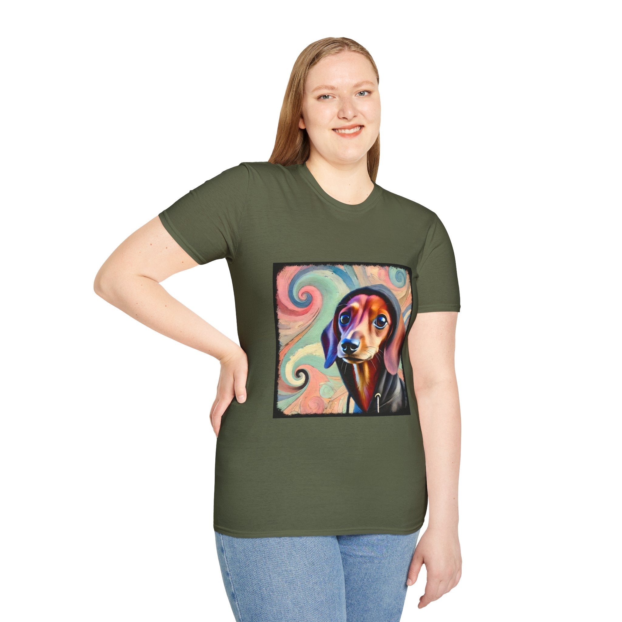 Dachshund Pastel Swirl | Unisex Dog T-Shirt