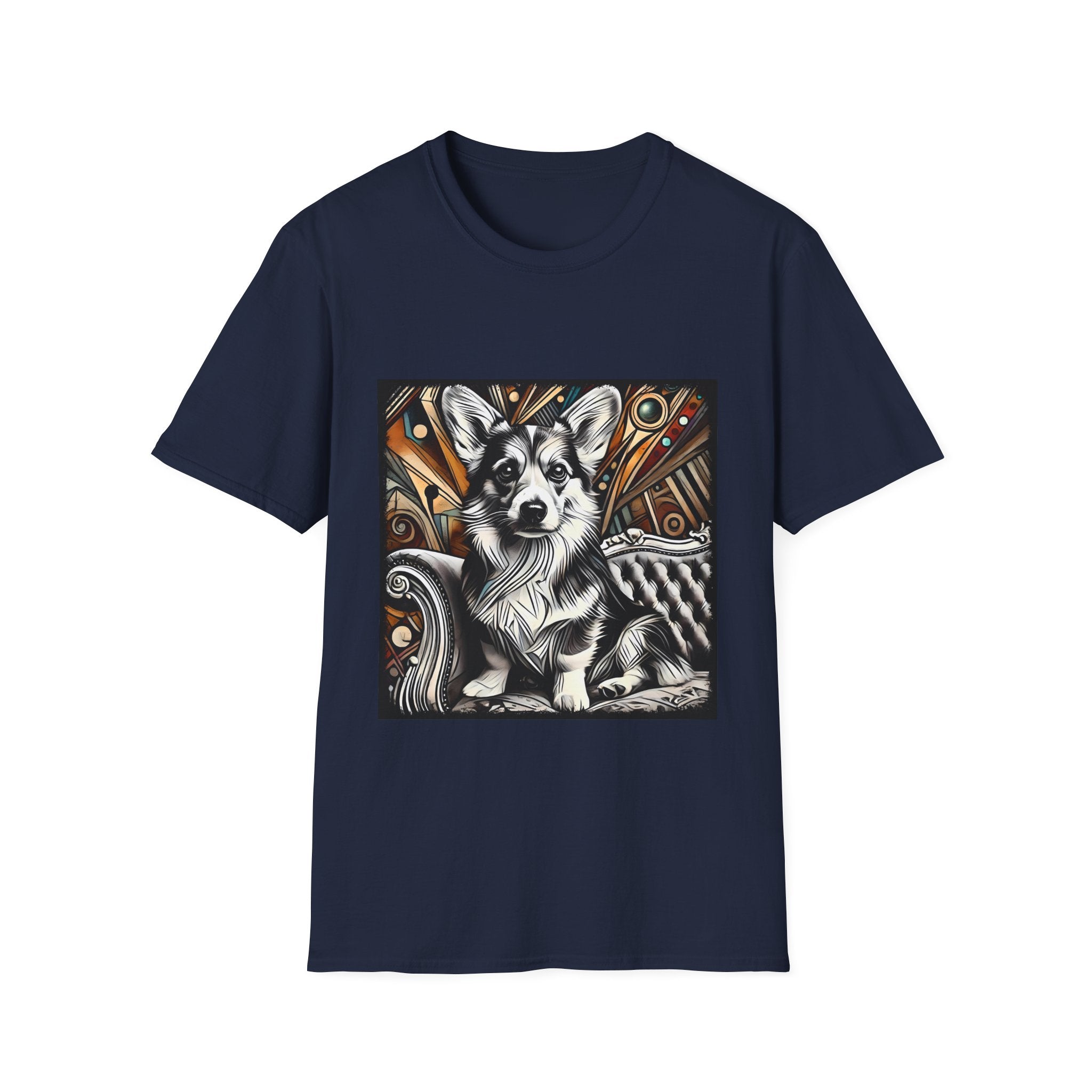 Pembroke Welsh Corgi B&W Warm Bold  | Unisex Dog T-Shirt