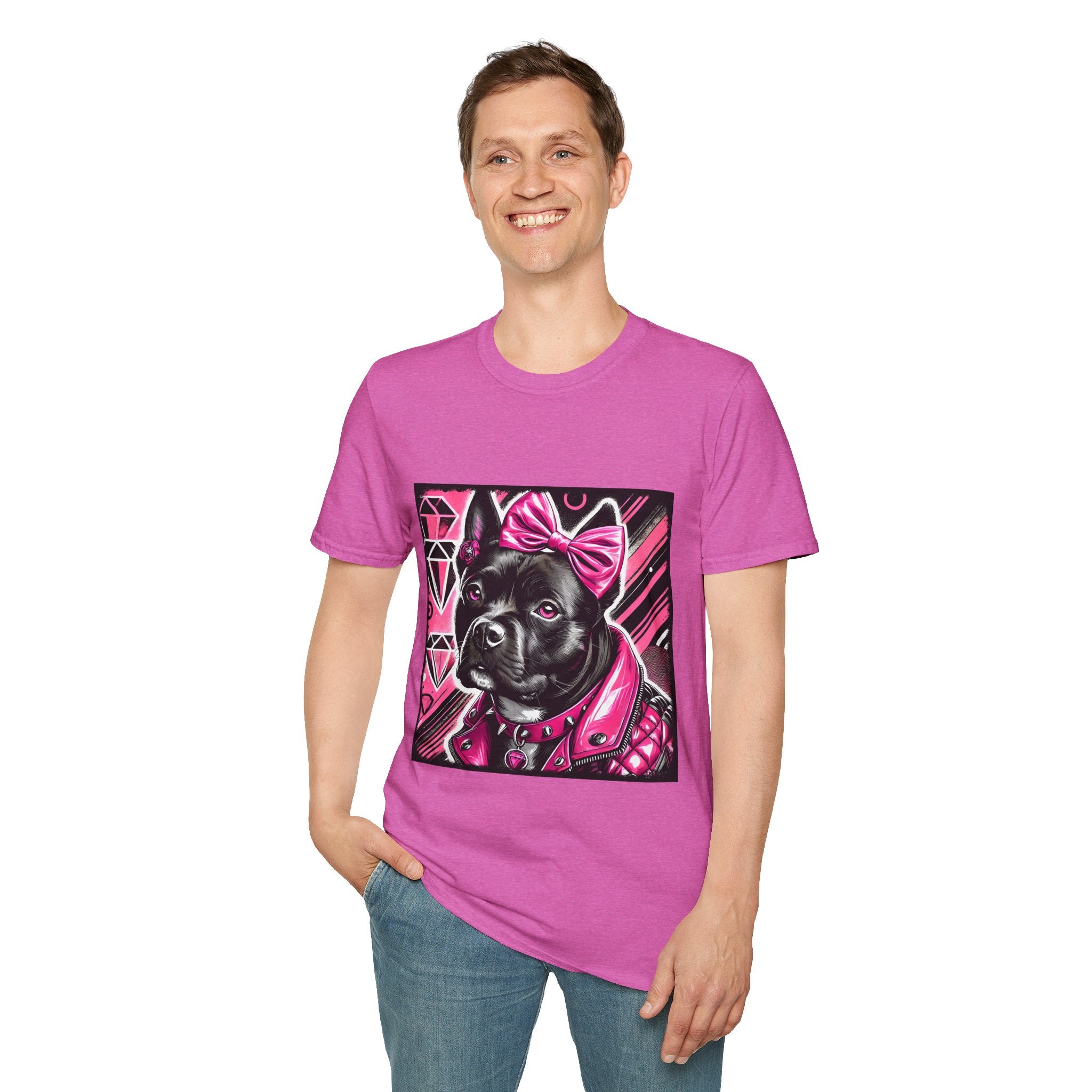 American Pit Bull Terrier Pink Princess Bold  | Unisex Dog T-Shirt