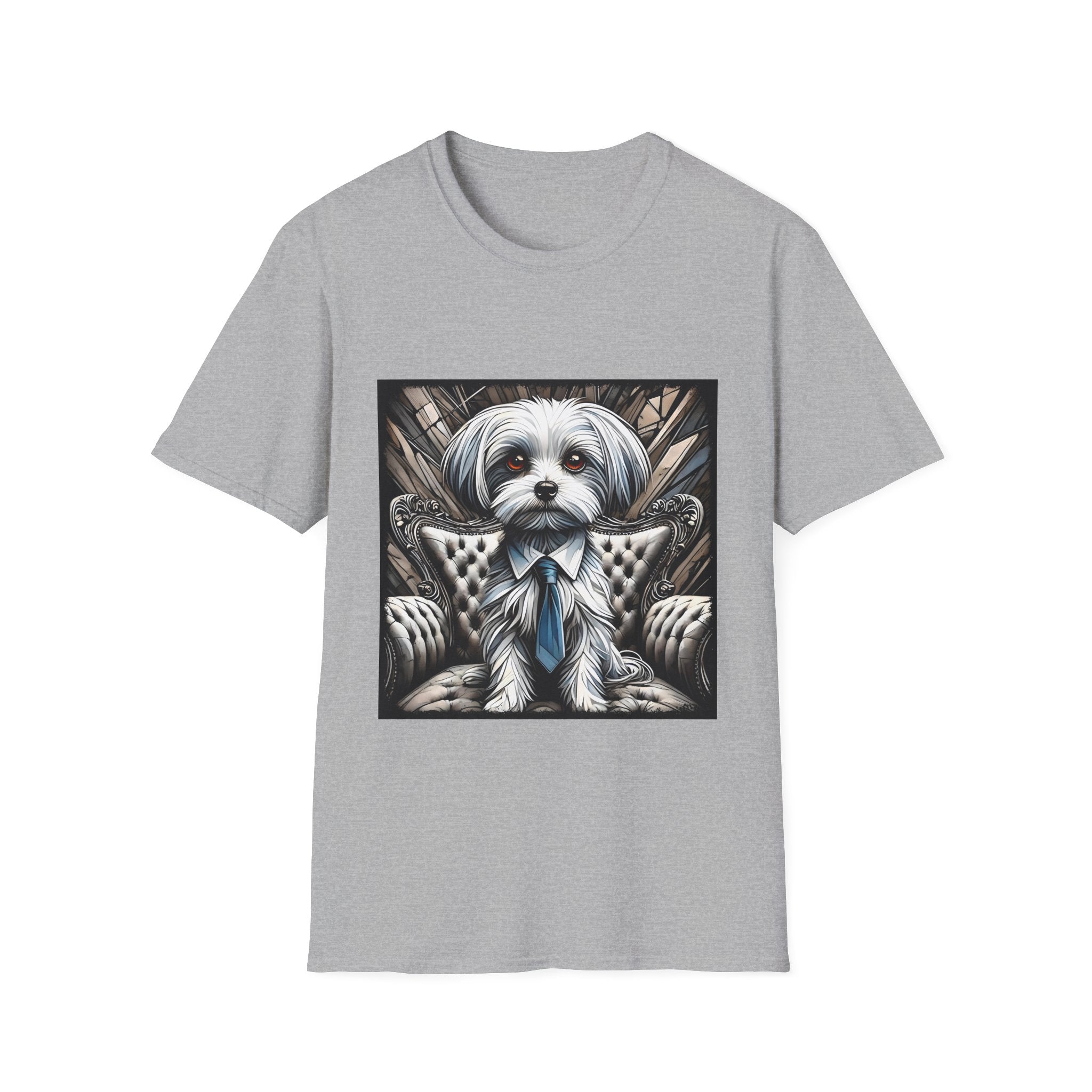 Maltese B&W Bold Eyes | Unisex Dog T-Shirt
