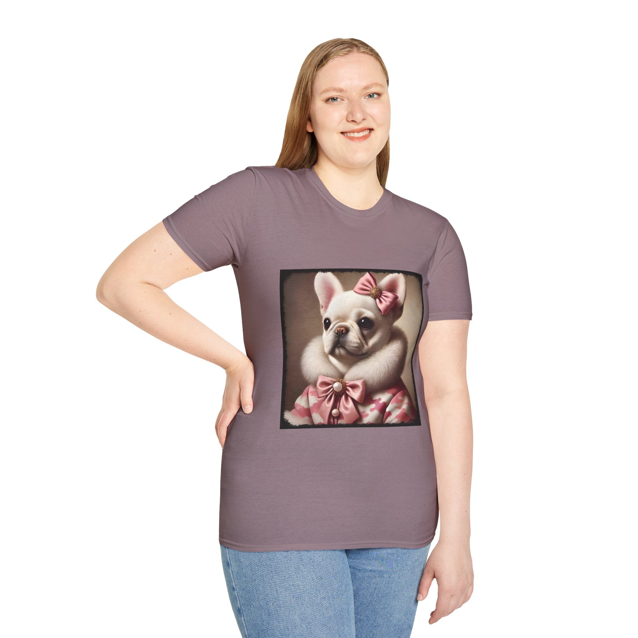 French Bulldog Camo Snow Princess | Unisex Softstyle T-Shirt