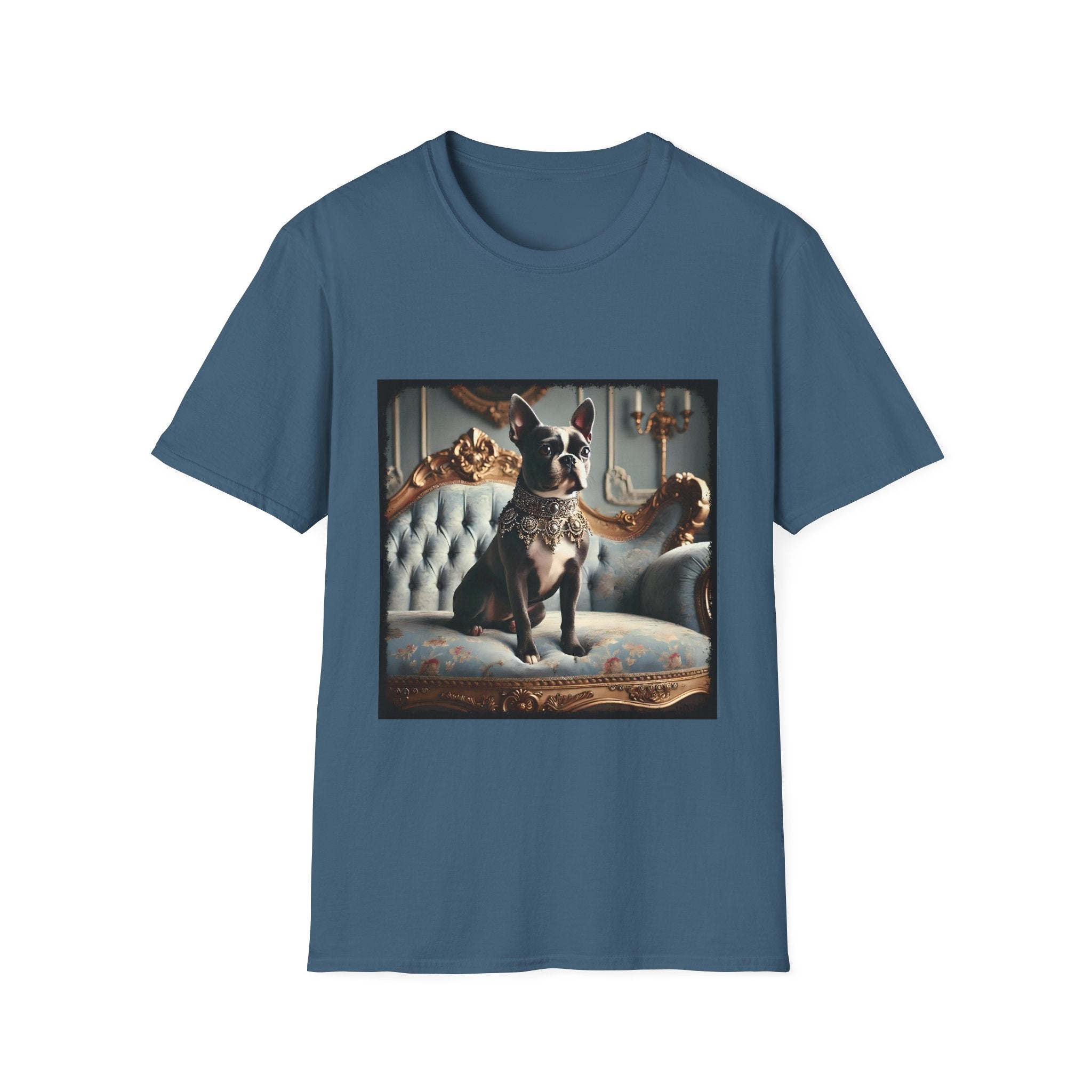 Boston Terrier Blue Royalty | Unisex Dog T-Shirt