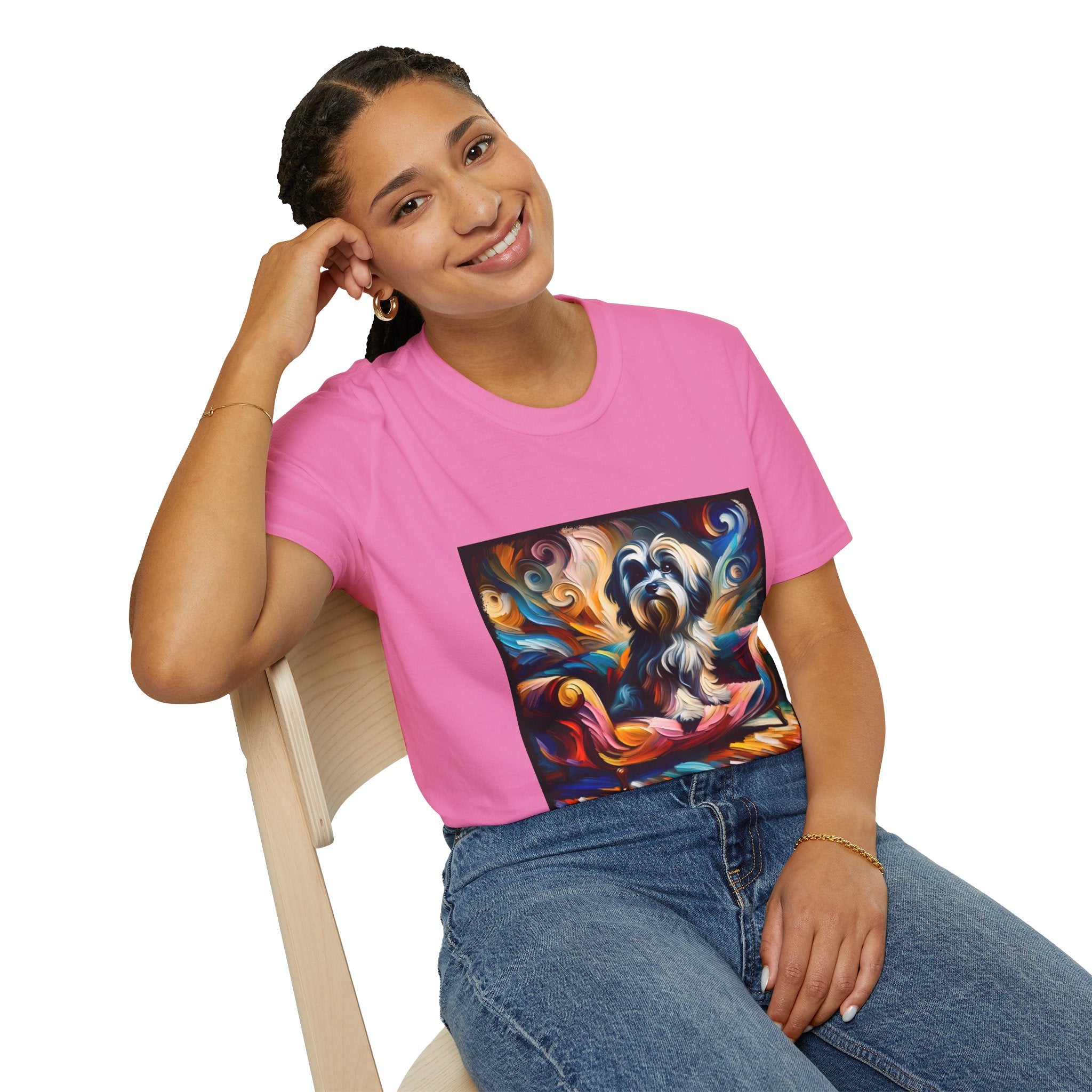 Havanese Blaze Swirl |  Unisex Dog T-Shirt