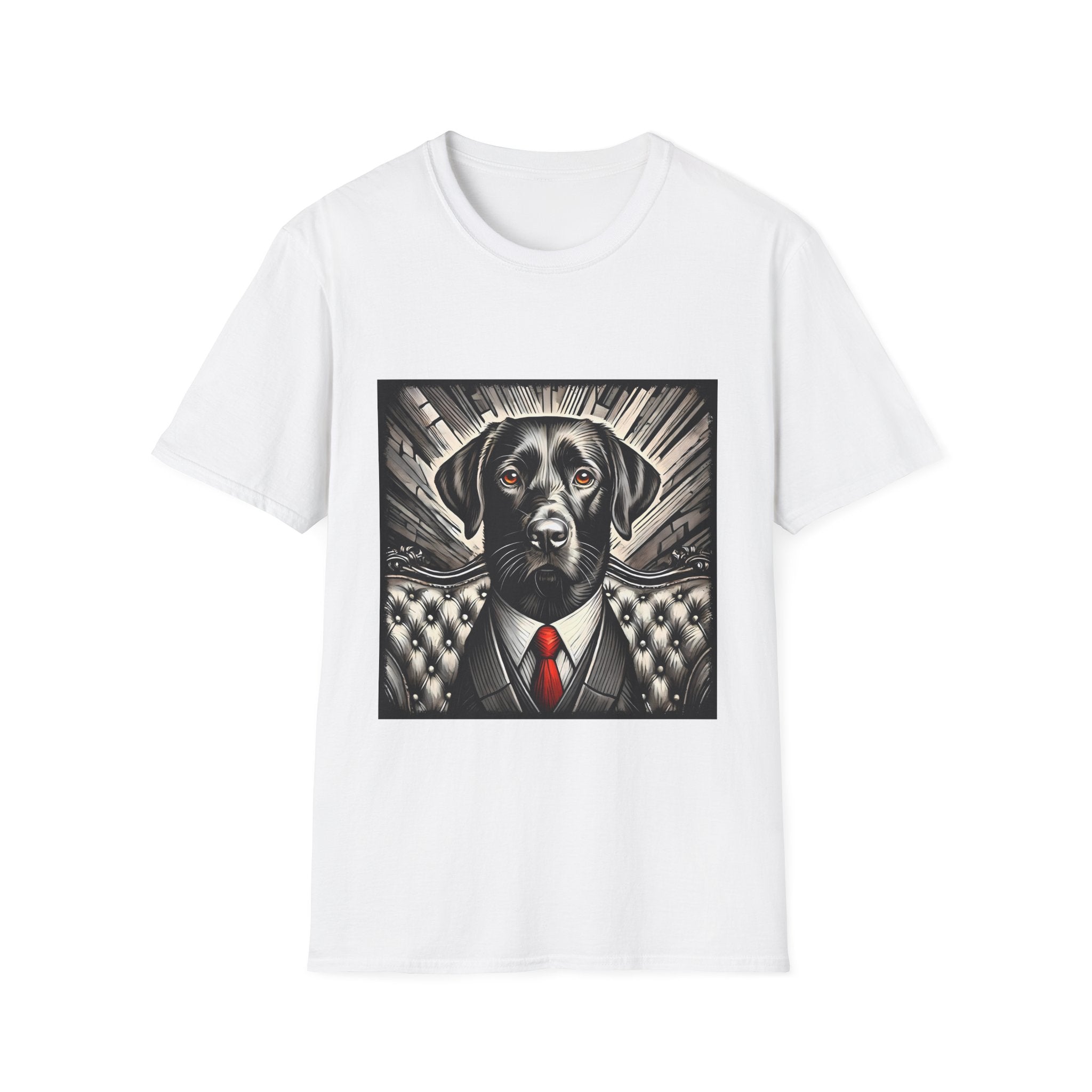 Labrador Retriever B&W Bold Red Tie | Unisex Dog T-Shirt