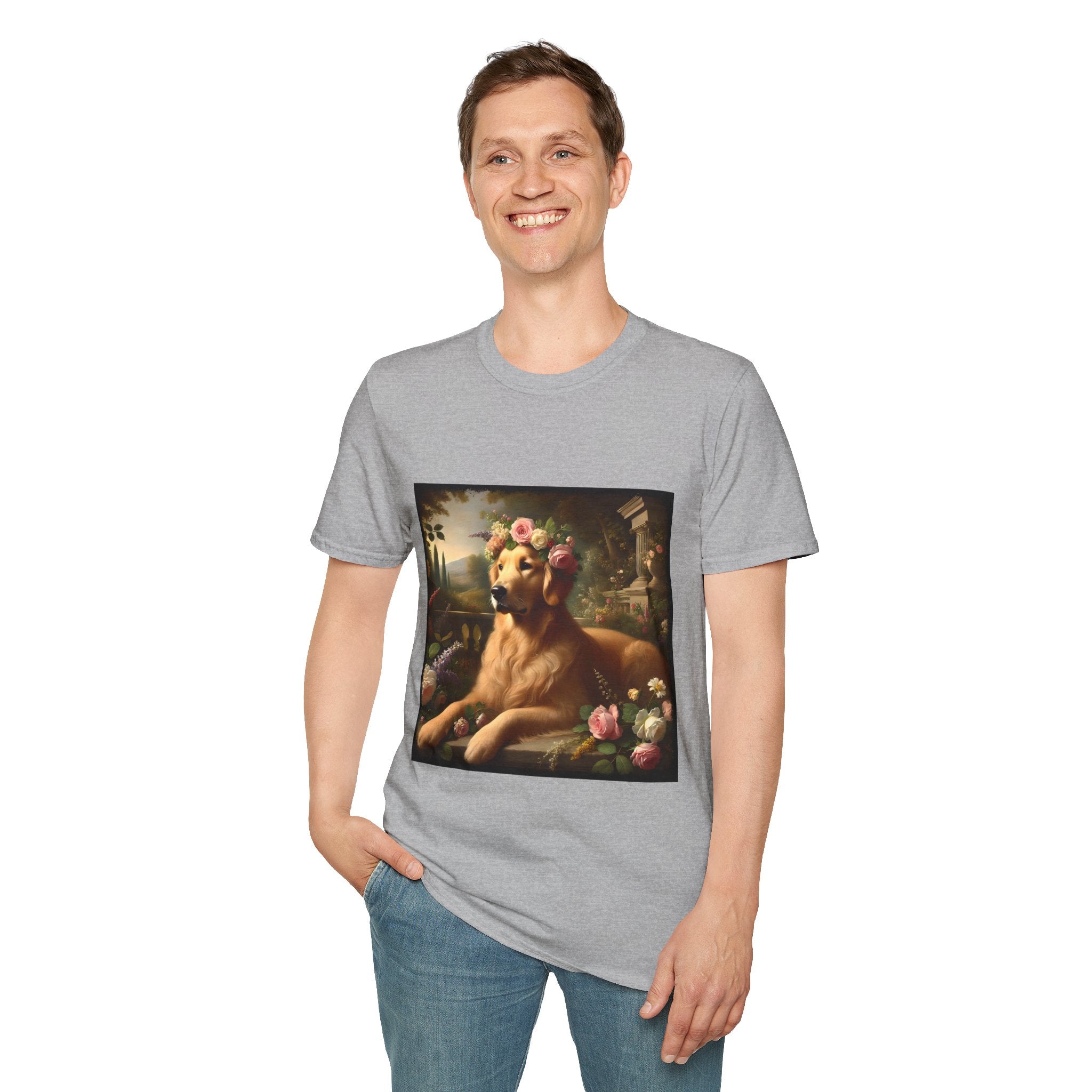 Golden Retriever Botanical Beauty | Unisex Dog T-Shirt
