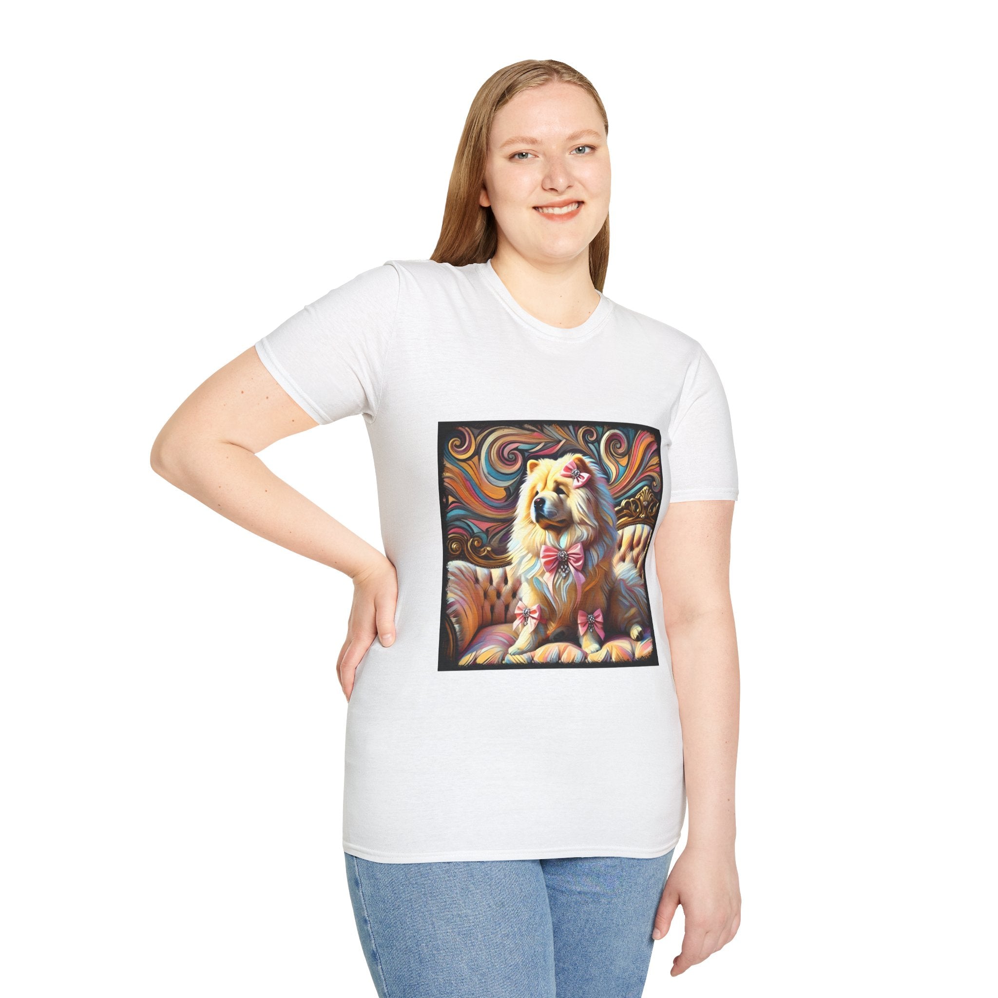 Chow Chow Pink Swirl | Unisex Dog T-Shirt