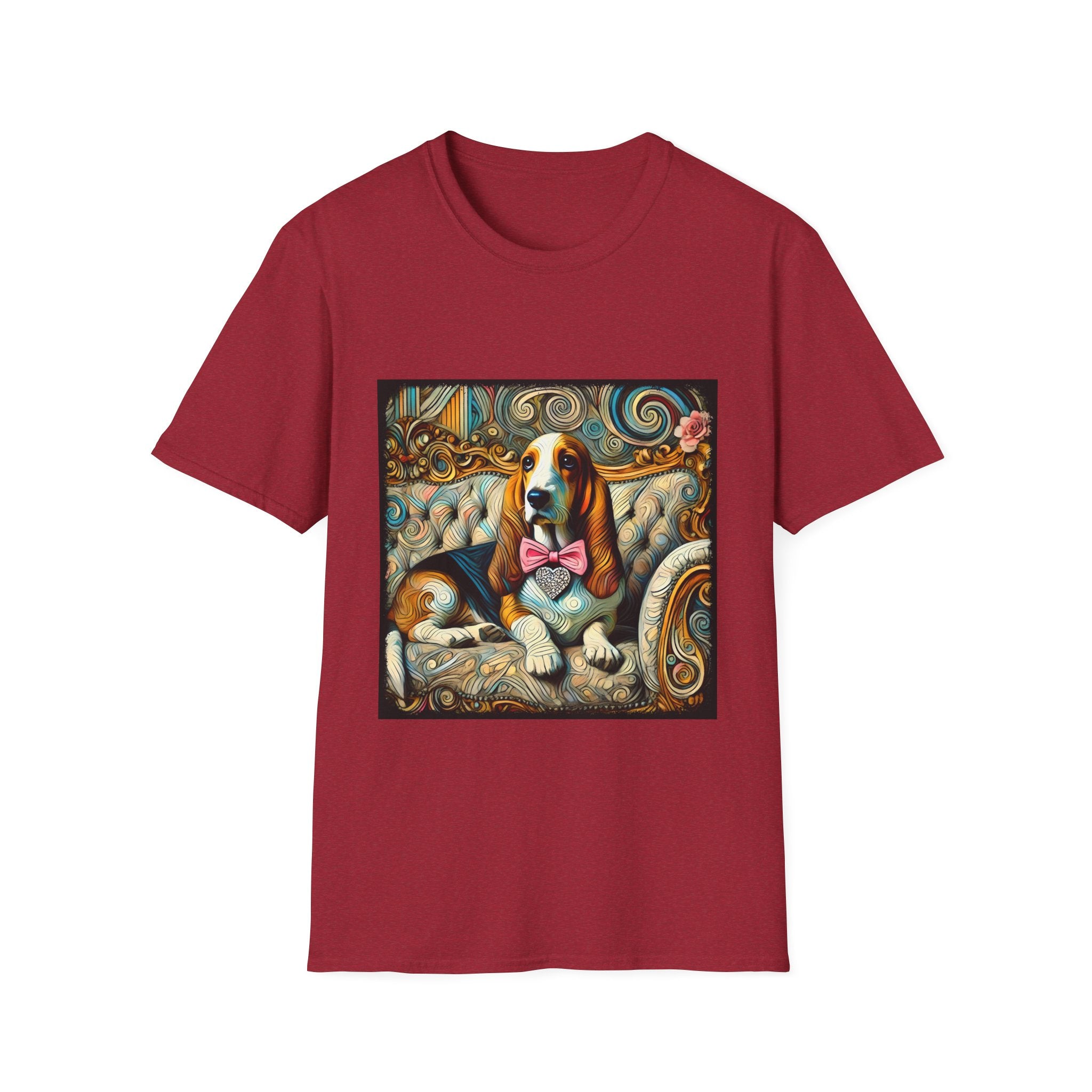 Basset Hound Diamond Swirl | Unisex Dog T-Shirt