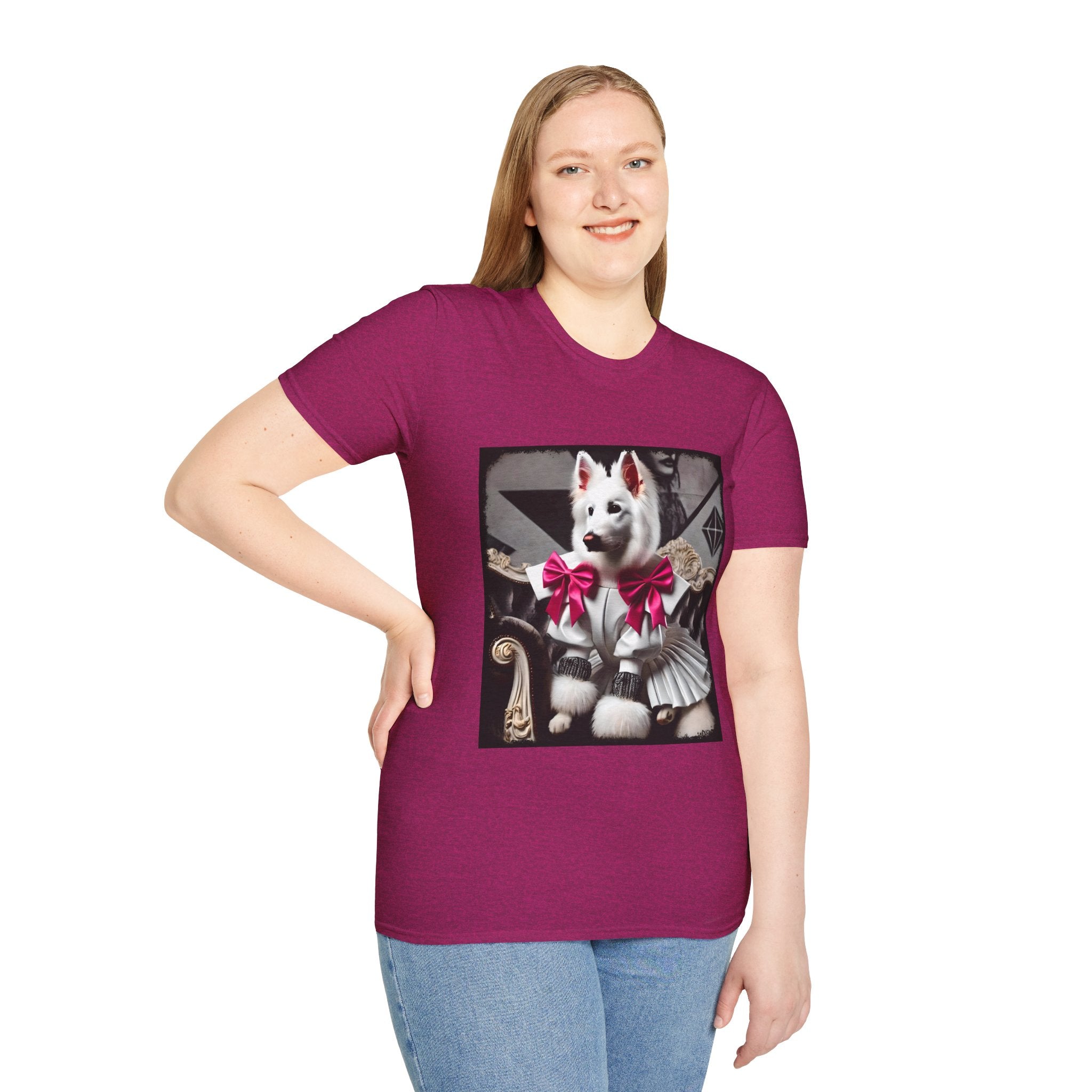 German Shepherd Pink Bow Rocker | Unisex Dog T-Shirt