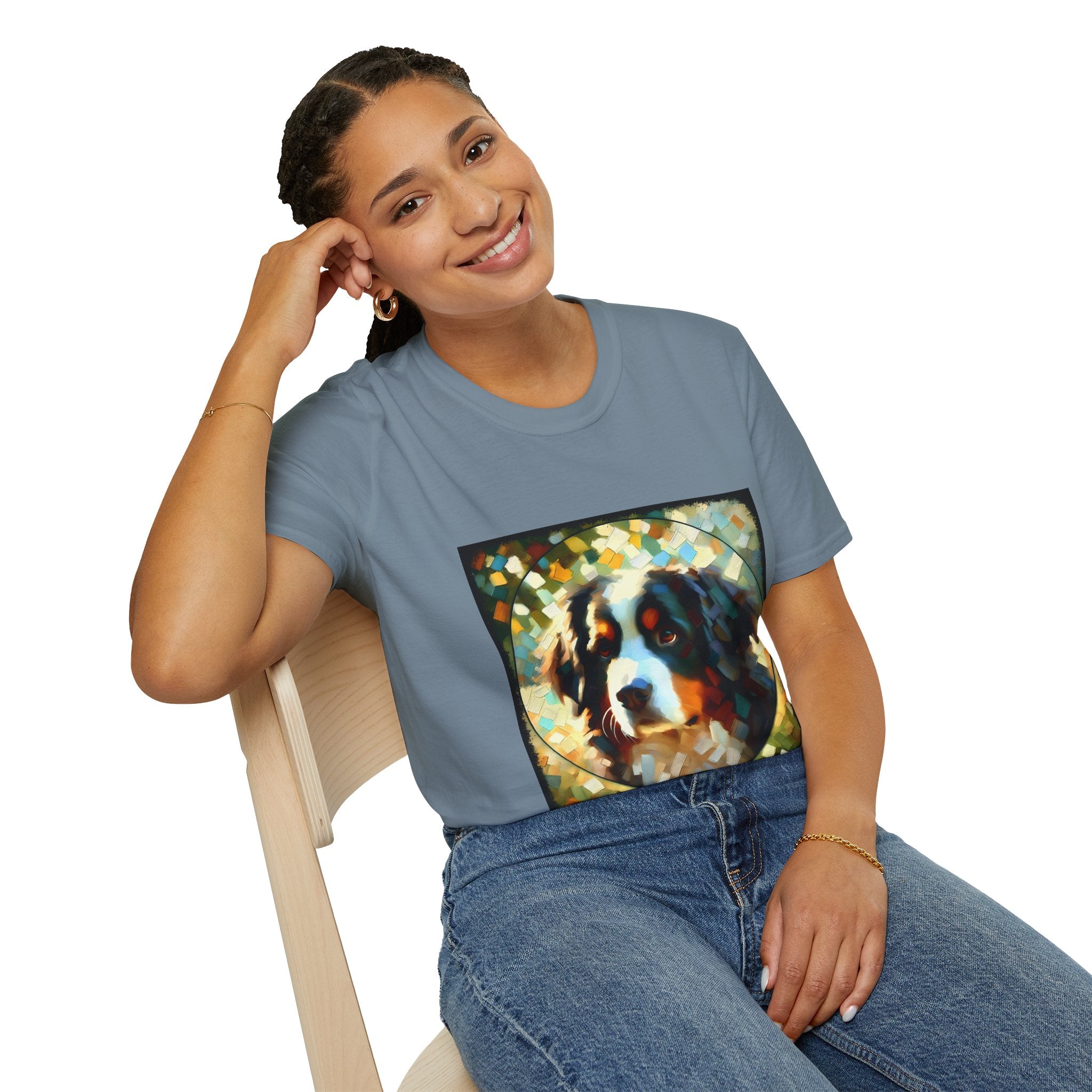 Bernese Mountain Dog Pixel Classic | Unisex Dog T-Shirt