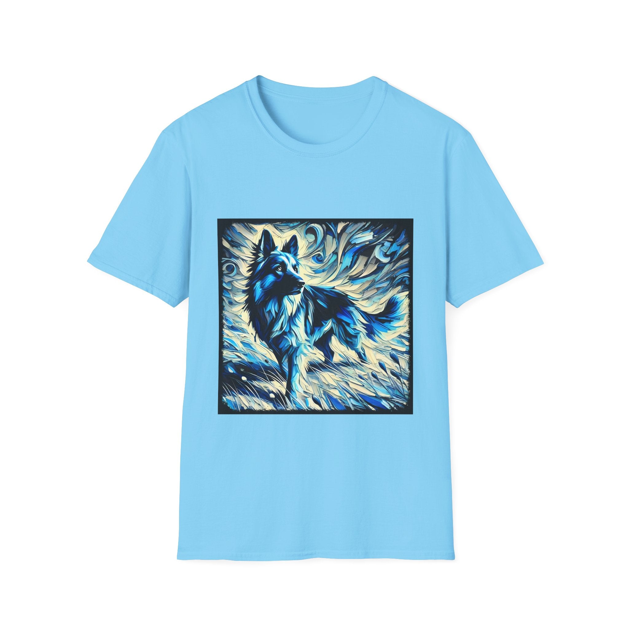 German Shepherd Blue Winter Swirl | Unisex Dog T-Shirt