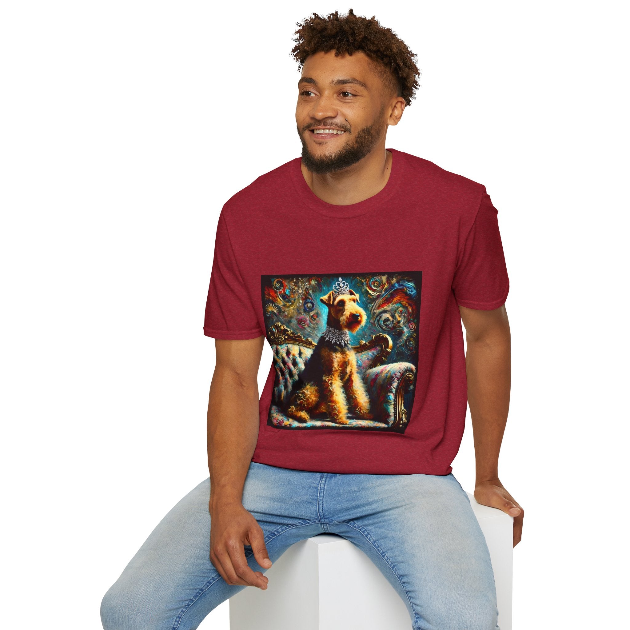 Airedale Terrier Diamond Princess Swirl | Unisex Dog T-Shirt
