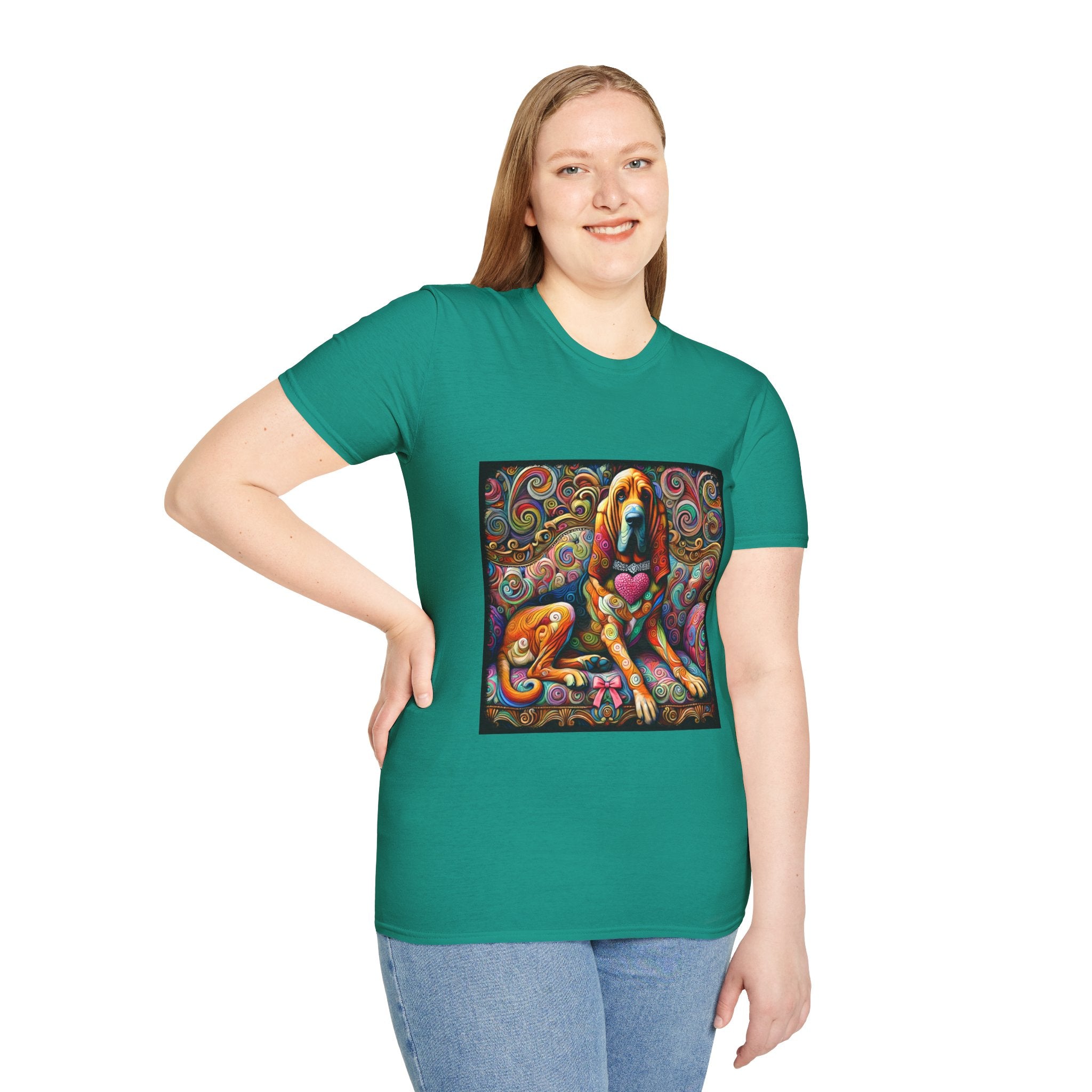 Bloodhound Love Swirl | Unisex Dog T-Shirt