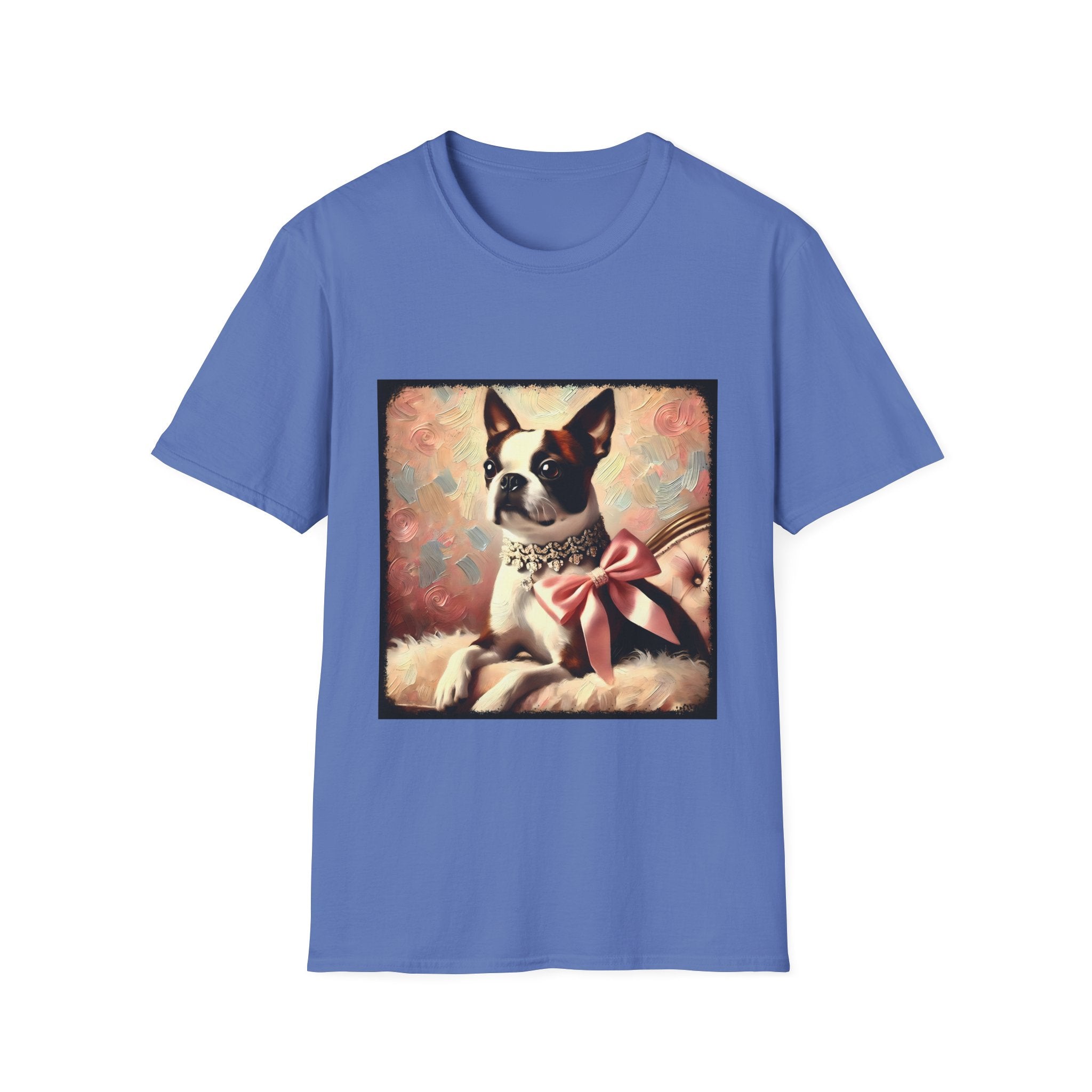 Boston Terrier Pink Bow Classic | Unisex Dog T-Shirt