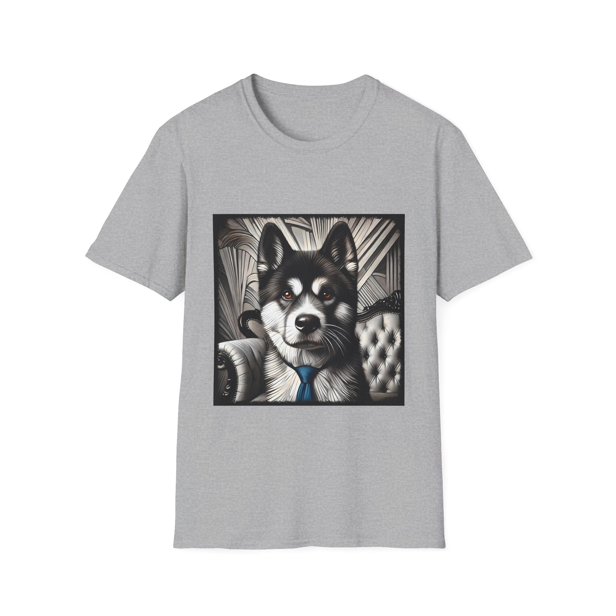 Akita B&W Bold Eyes | Unisex Dog T-Shirt