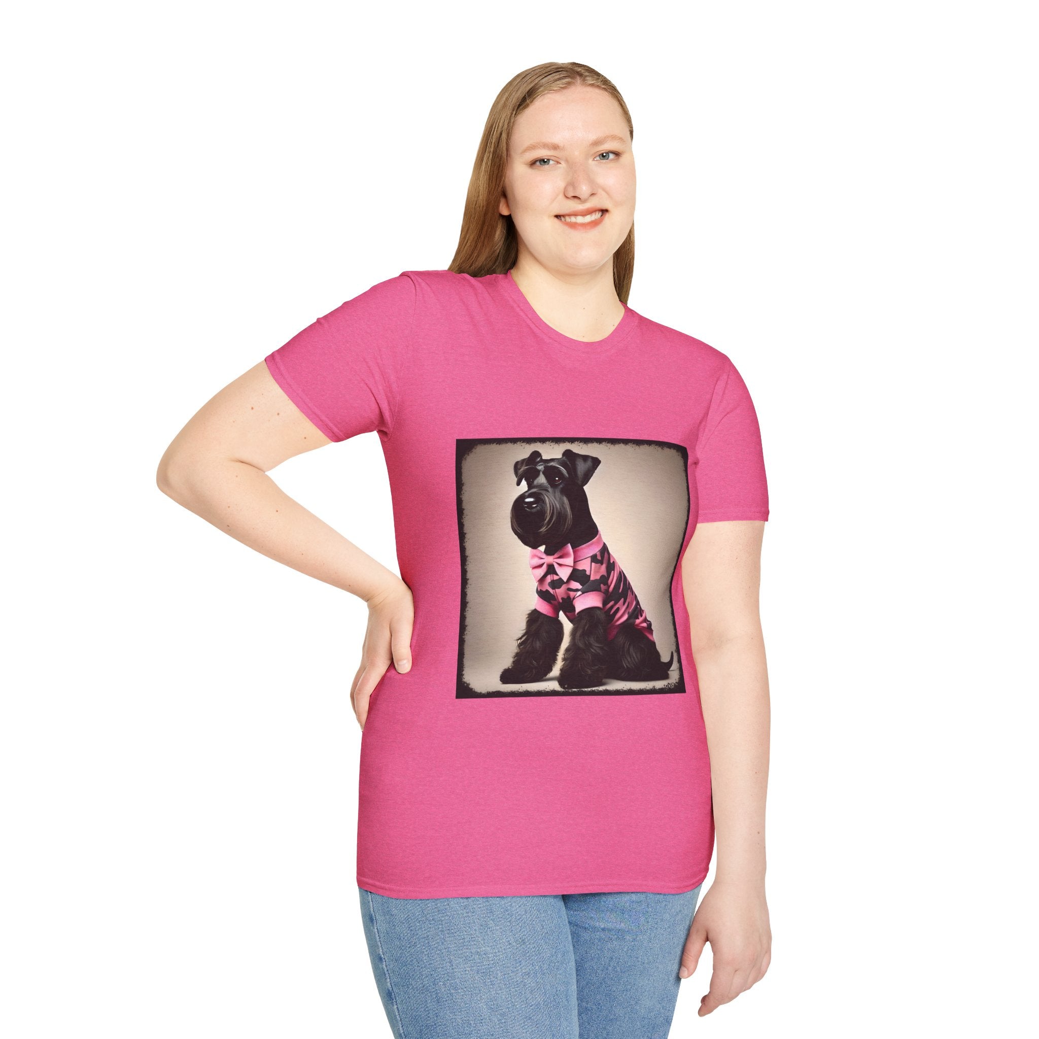Schnauzer Pink Camo Cutie | Unisex Dog T-Shirt