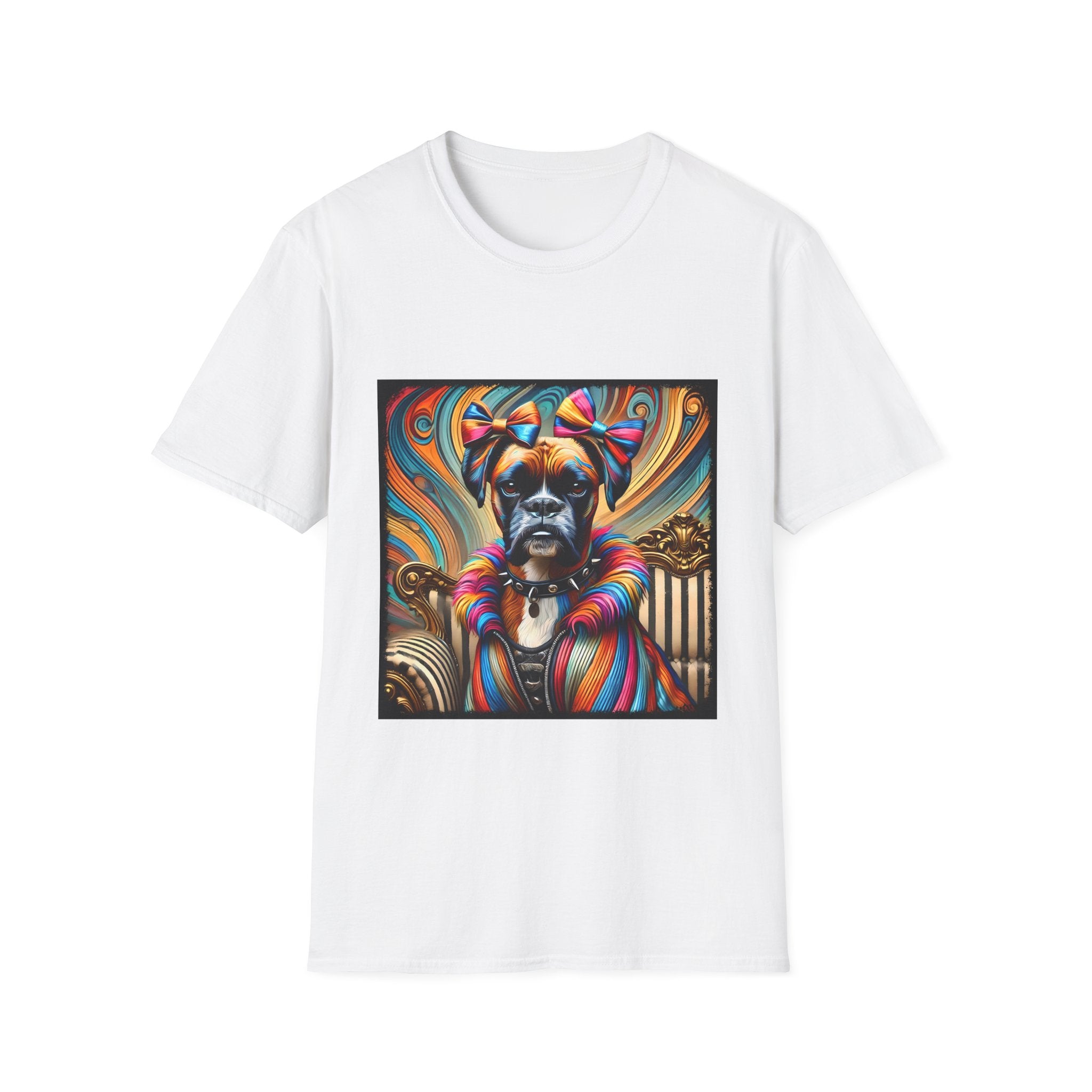 Boxer Rainbow Rocker | Unisex Dog T-Shirt