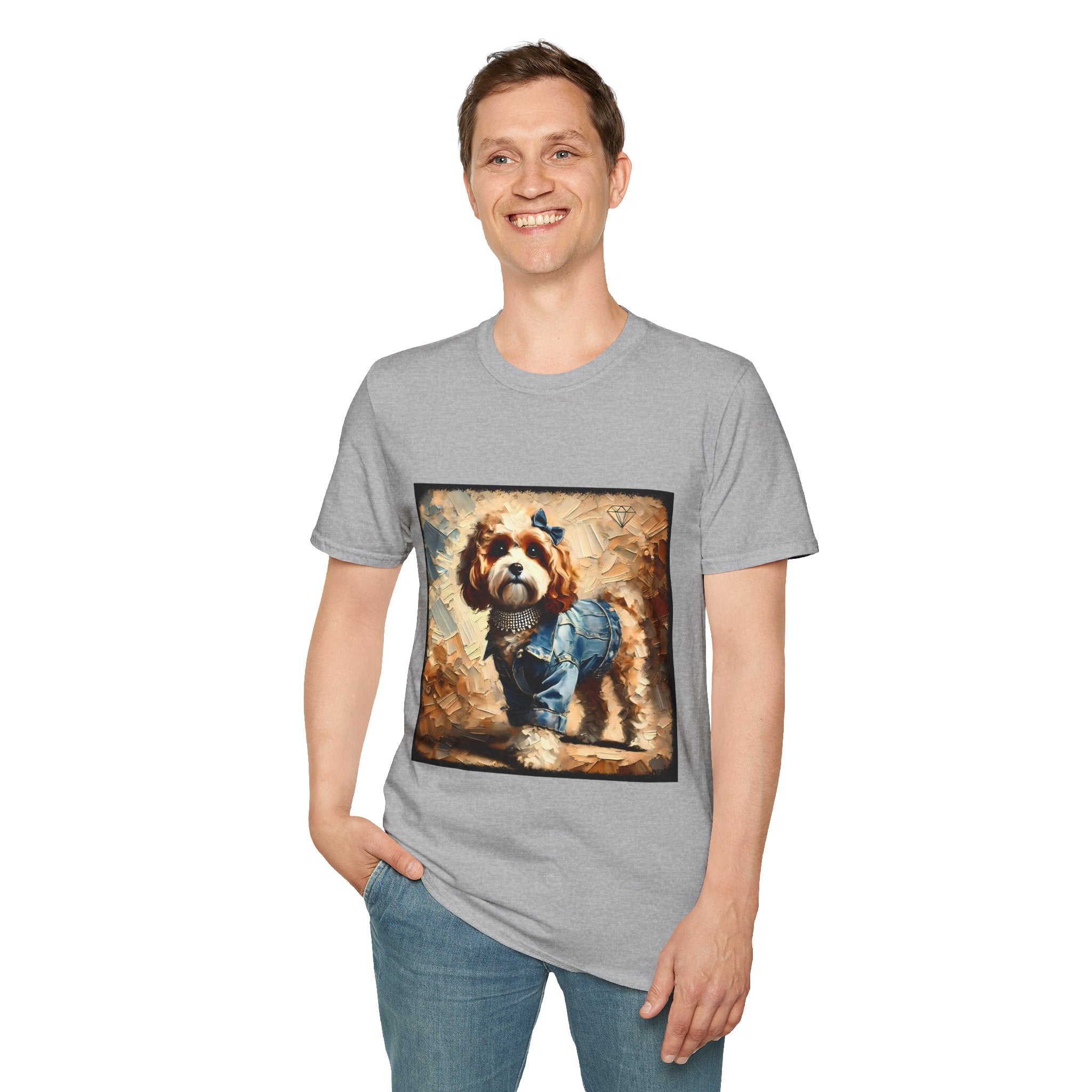 Cavapoo Denim Diva Classic | Unisex Dog T-Shirt