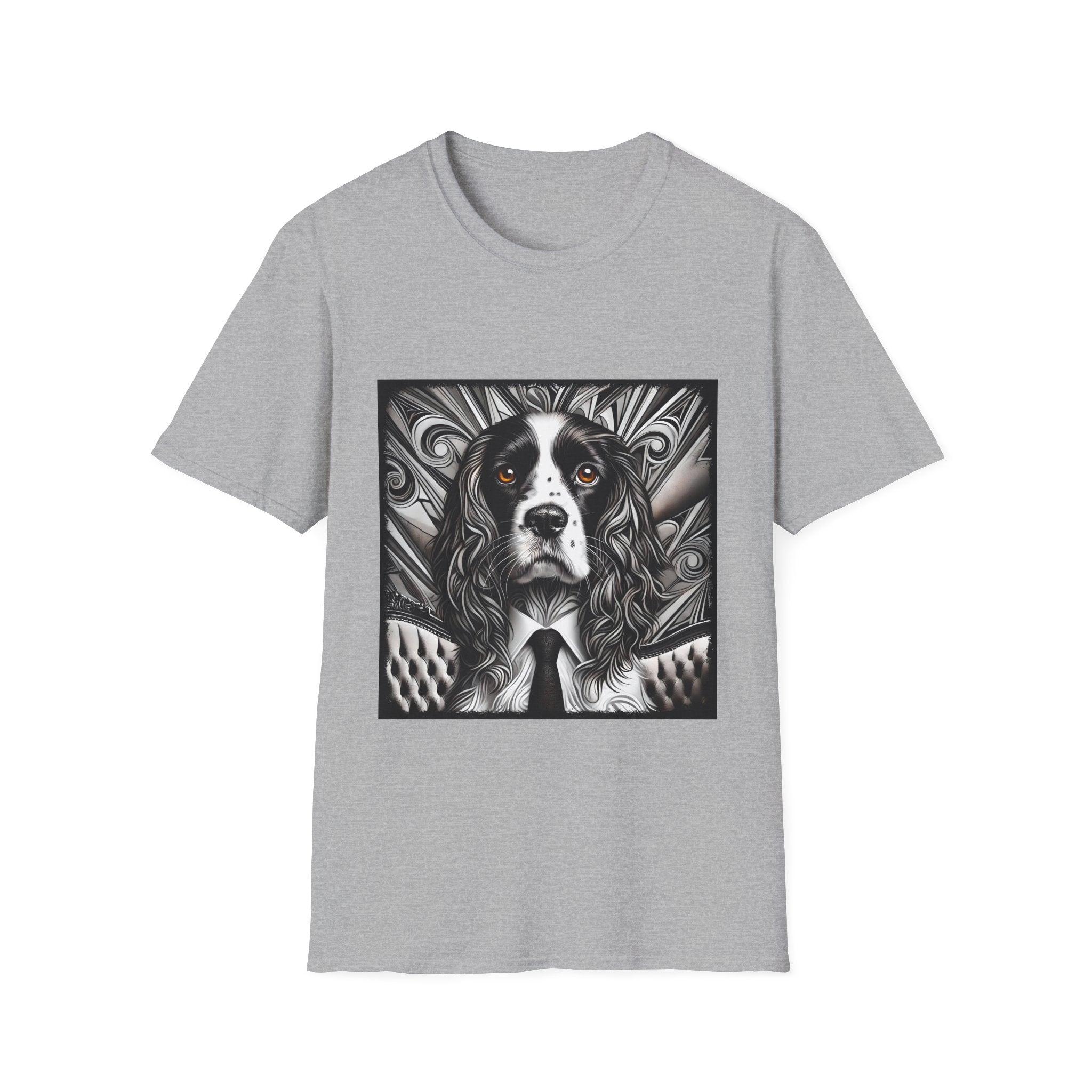 English Springer Spaniel B&W Bold Eyes | Unisex Dog T-Shirt