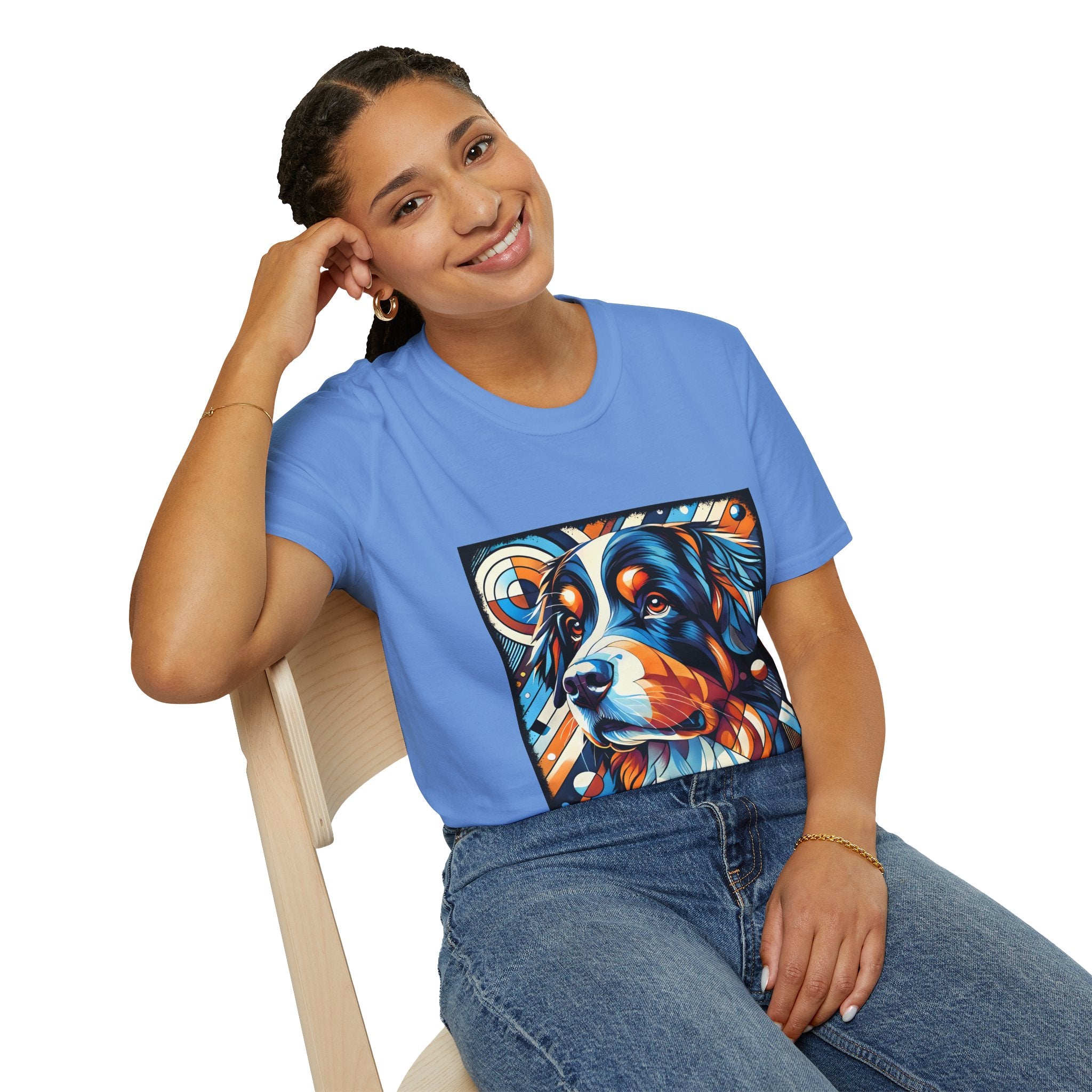 Bernese Mountain Dog Bold Geometric | Unisex Dog T-Shirt