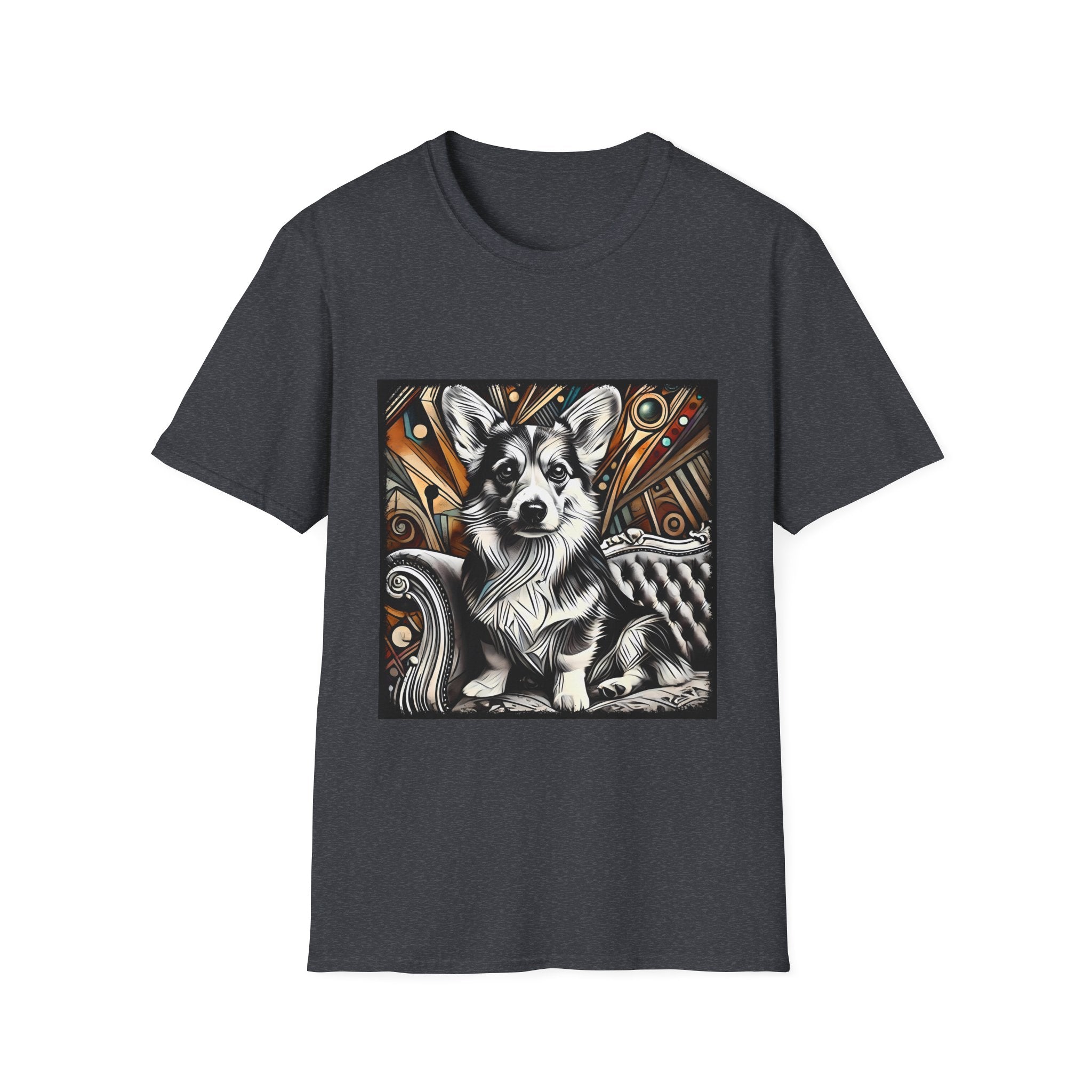 Pembroke Welsh Corgi B&W Warm Bold  | Unisex Dog T-Shirt