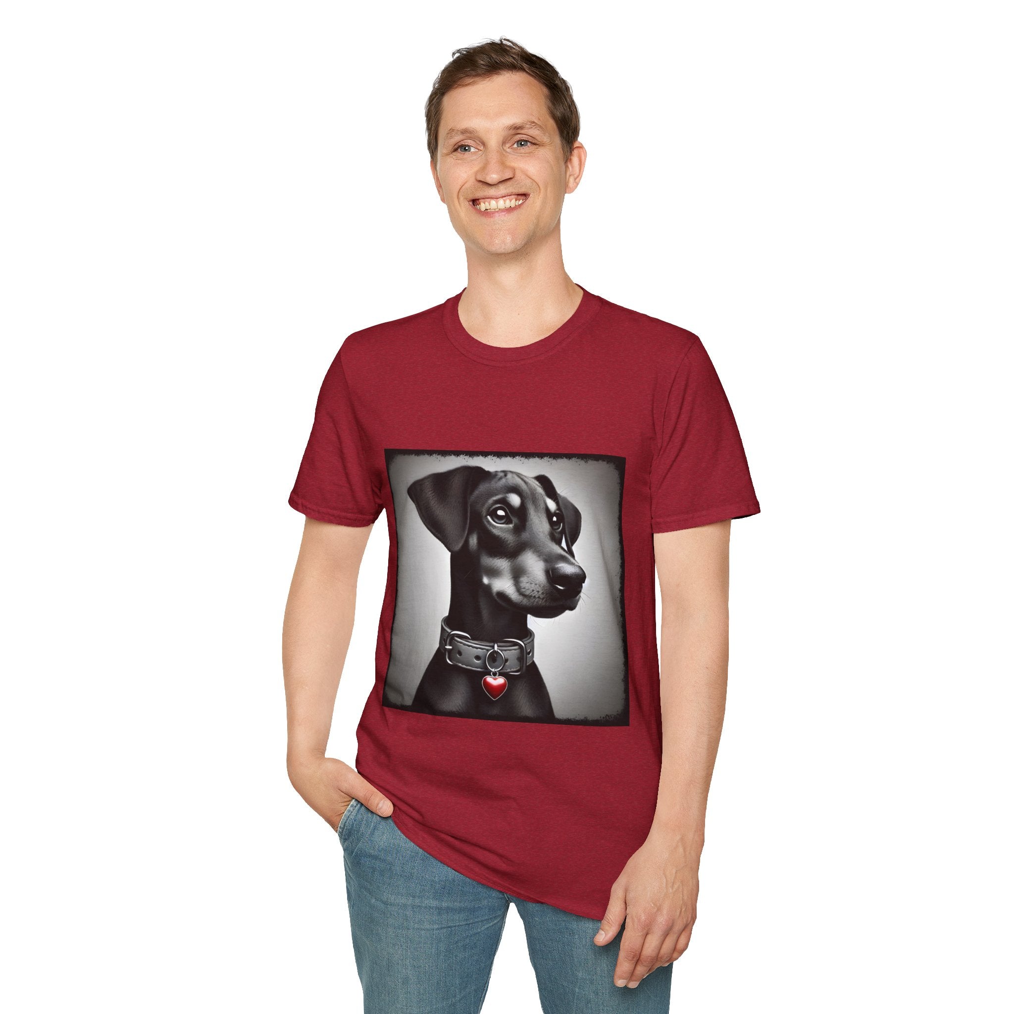 Doberman Pinscher Heart Charmer | Unisex Dog T-Shirt