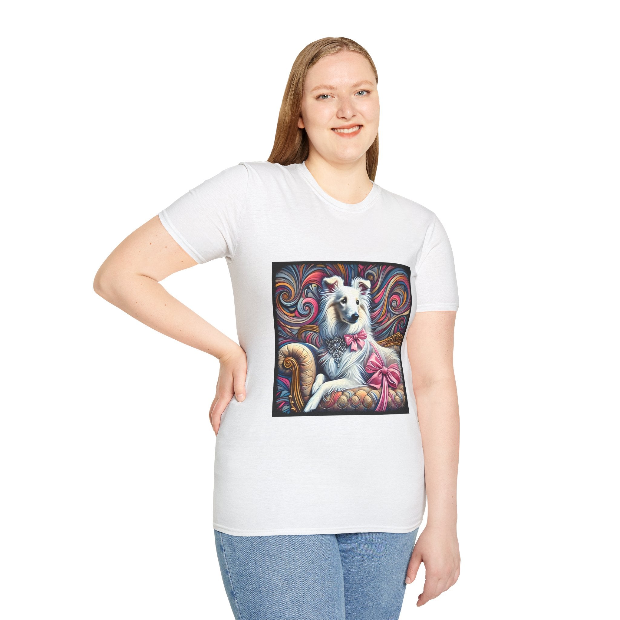 Collie Pink Princess Swirl | Unisex Dog T-Shirt