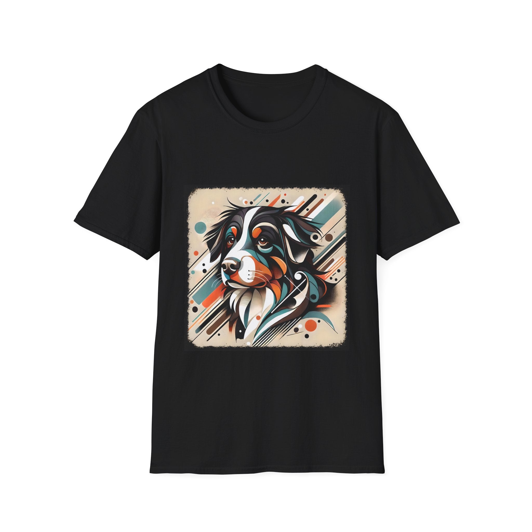 Bernese Mountain Dog Warm Geometric | Unisex Dog T-Shirt