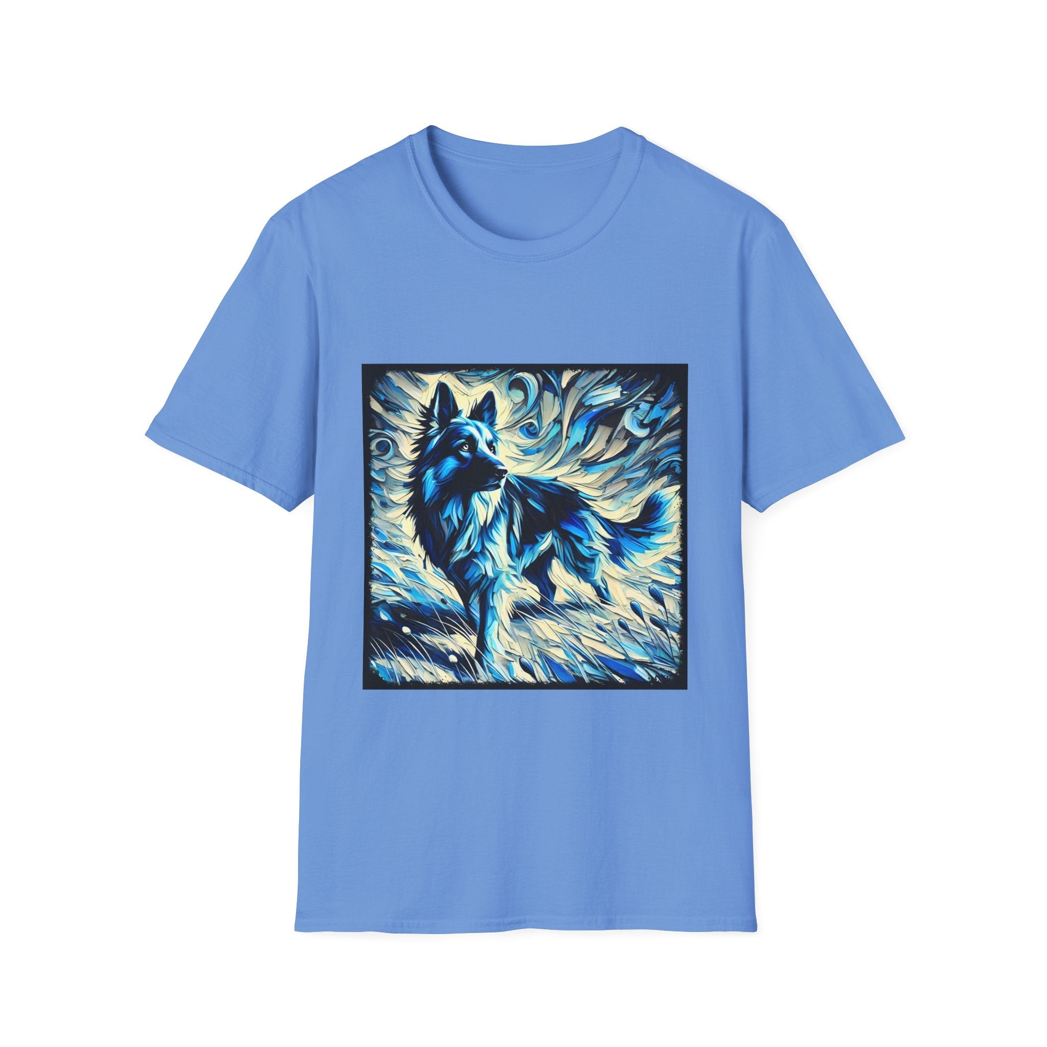 German Shepherd Blue Winter Swirl | Unisex Dog T-Shirt