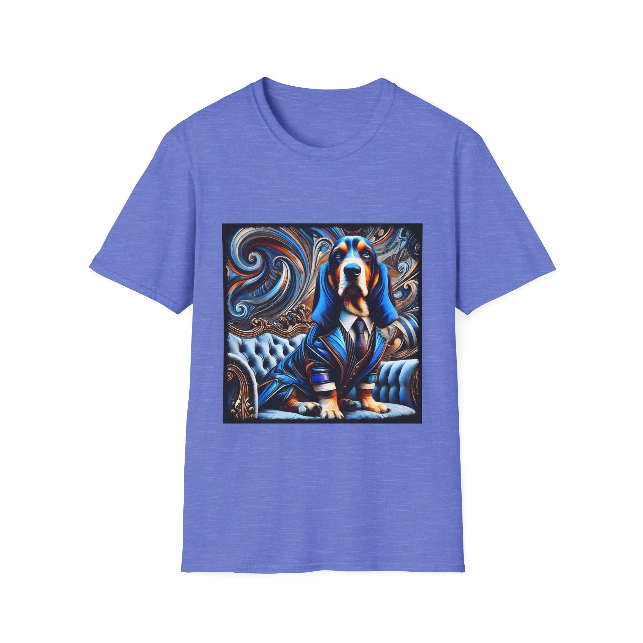Basset Hound Bold Blue Feels | Unisex Dog T-Shirt